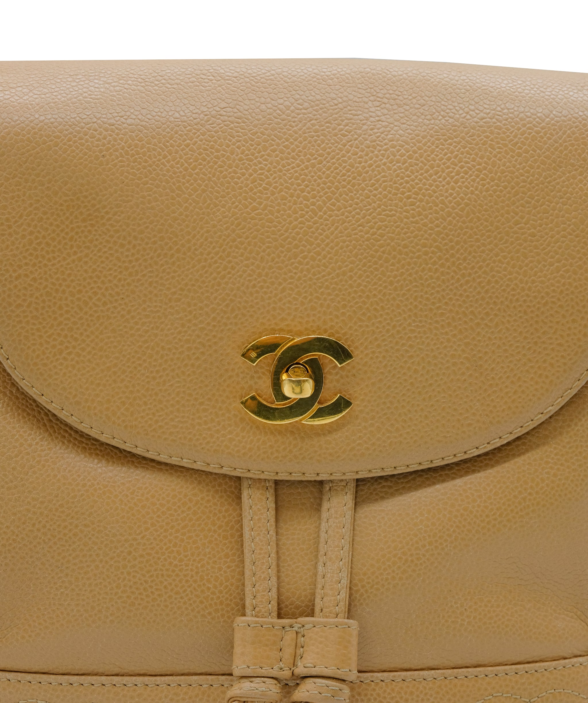 Chanel Beige Caviar Backpack GHW Beige Caviar ASC5263