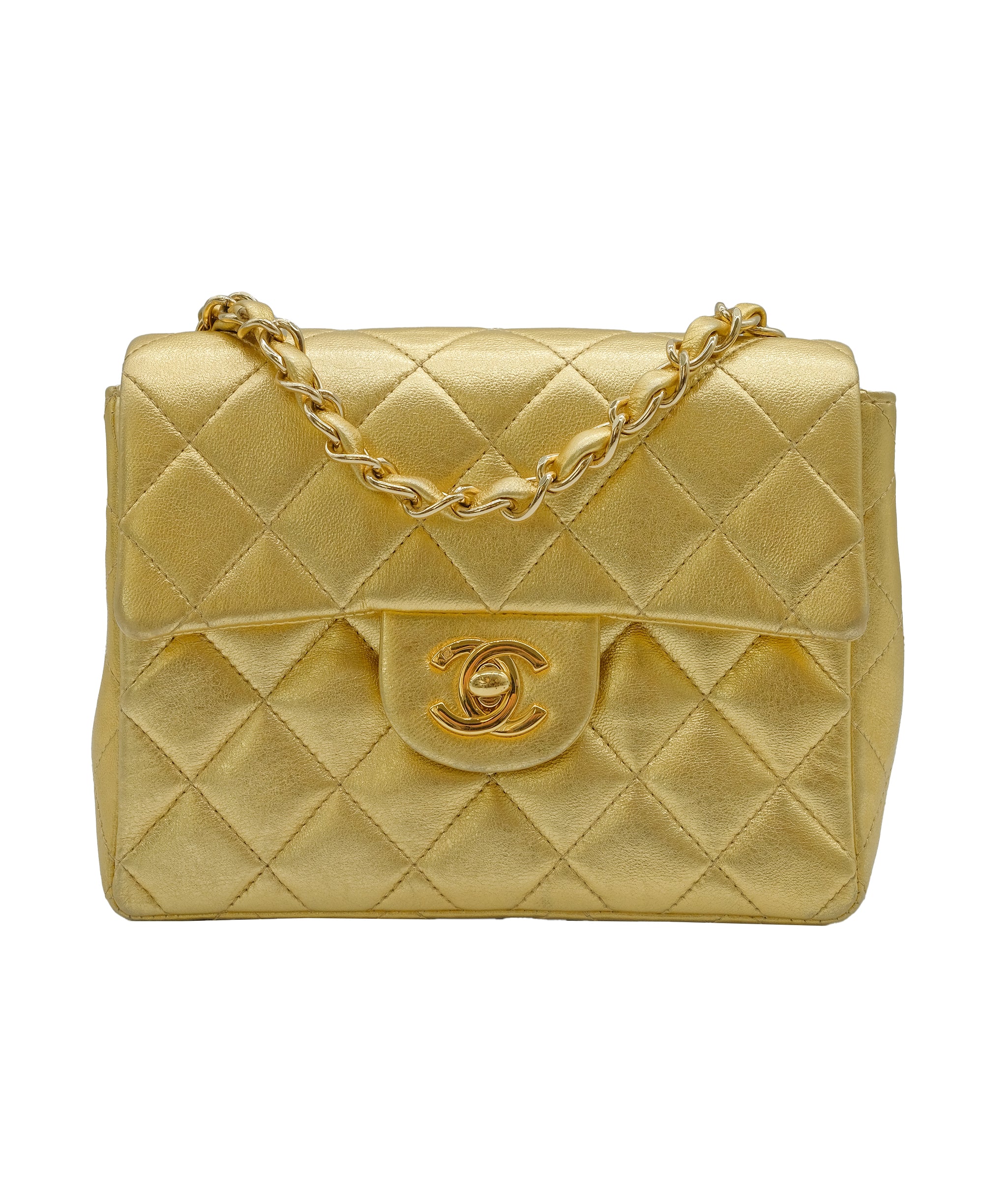 Chanel Gold Lambskin Mini Flap Bag Gold Lambskin ASC5268