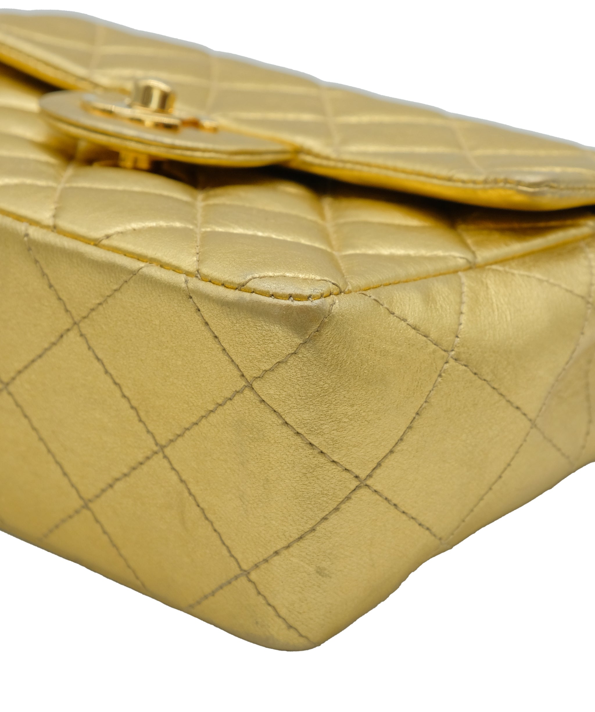 Chanel Gold Lambskin Mini Flap Bag Gold Lambskin ASC5268