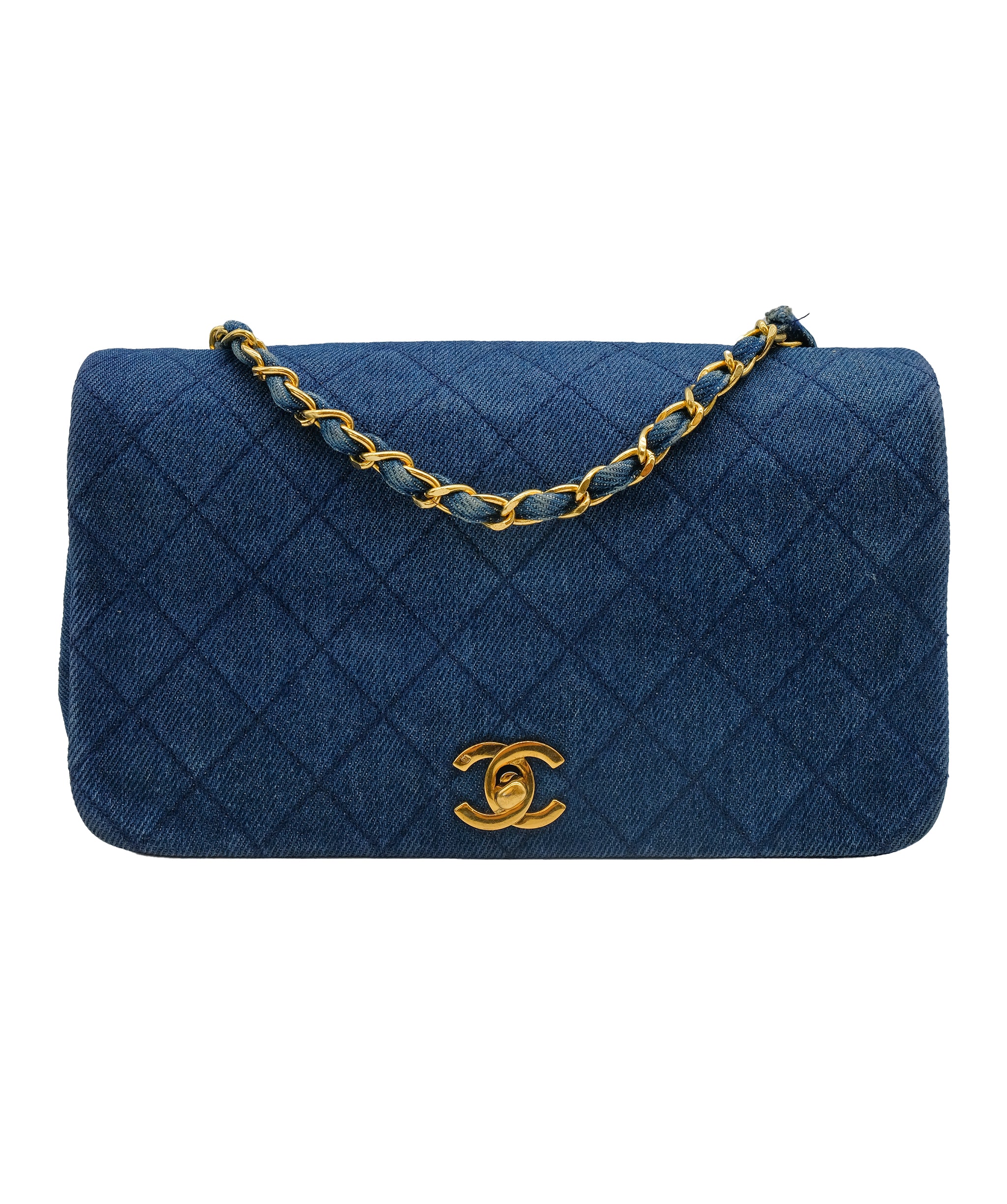 Chanel Full Flap Blue Denim ASC5289