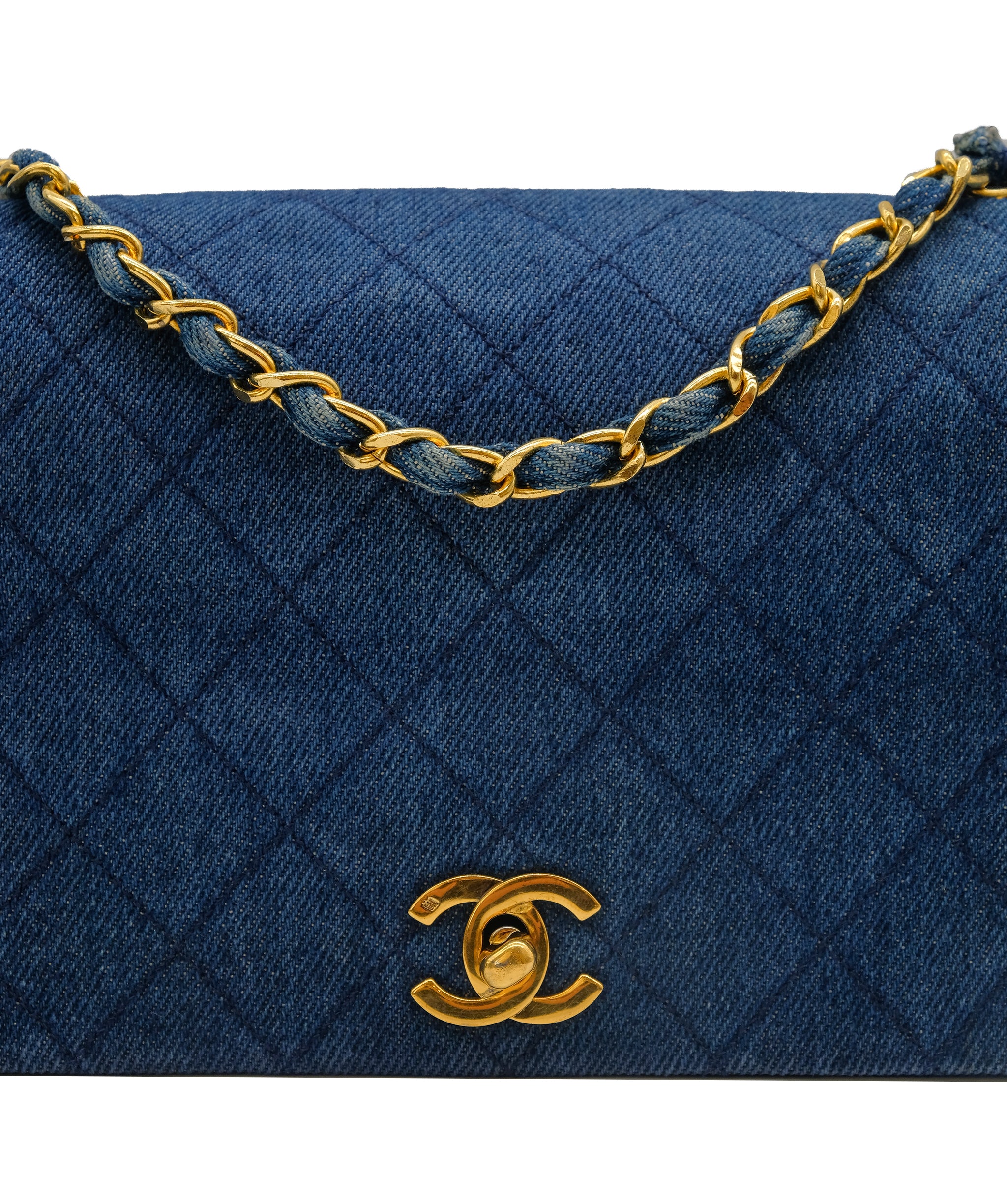 Chanel Full Flap Blue Denim ASC5289