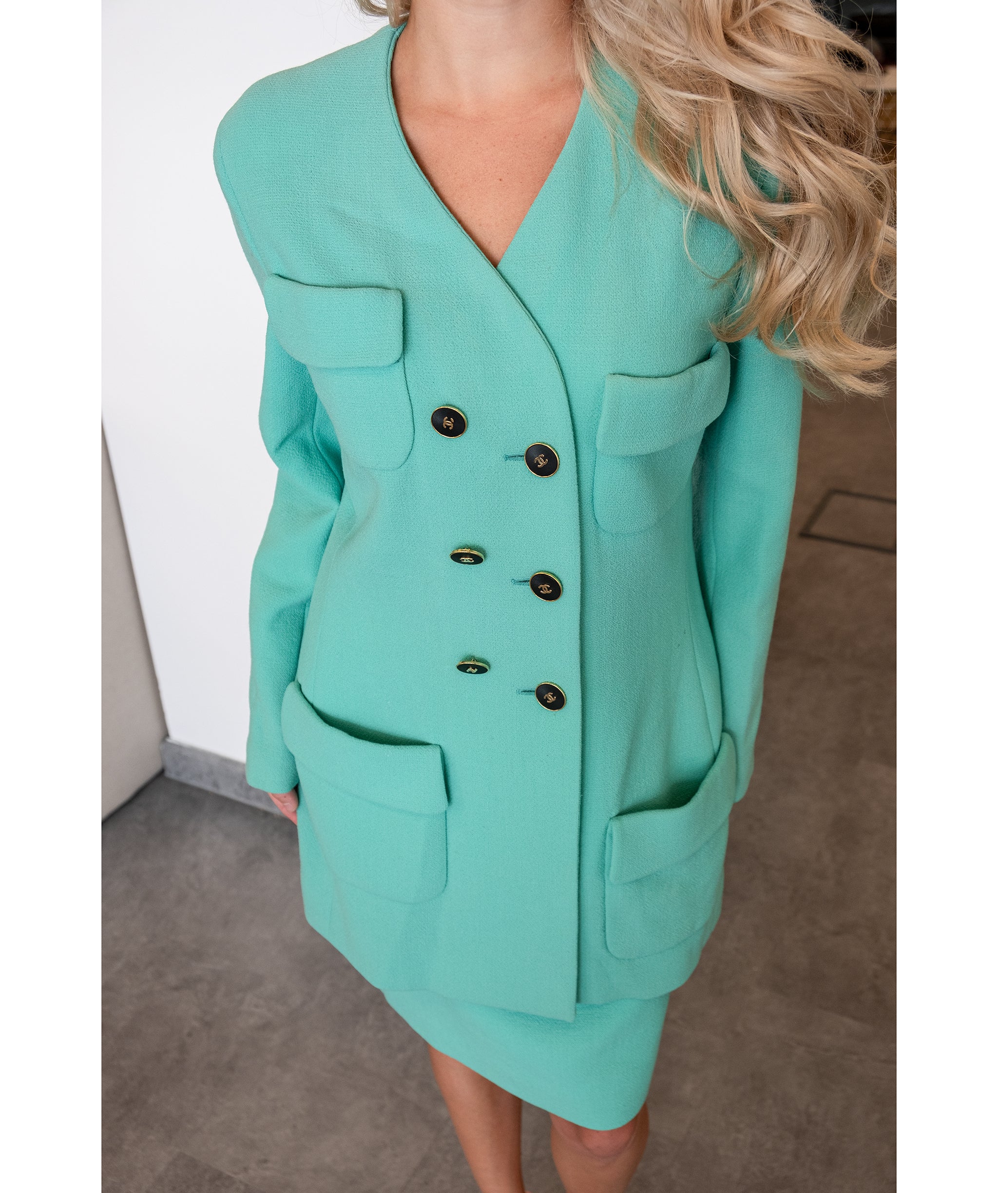 Chanel Green Two Piece Suit Set - DXBS0467