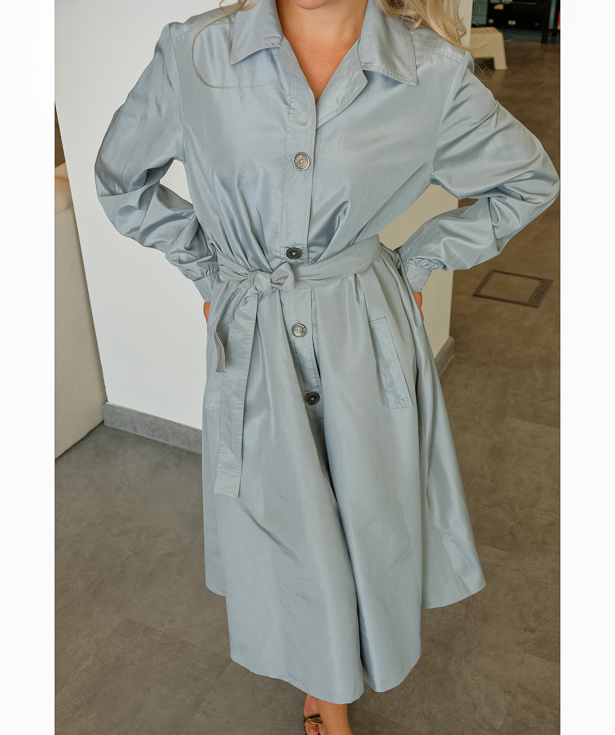 Celine Grey Trench Coat  ASL10347