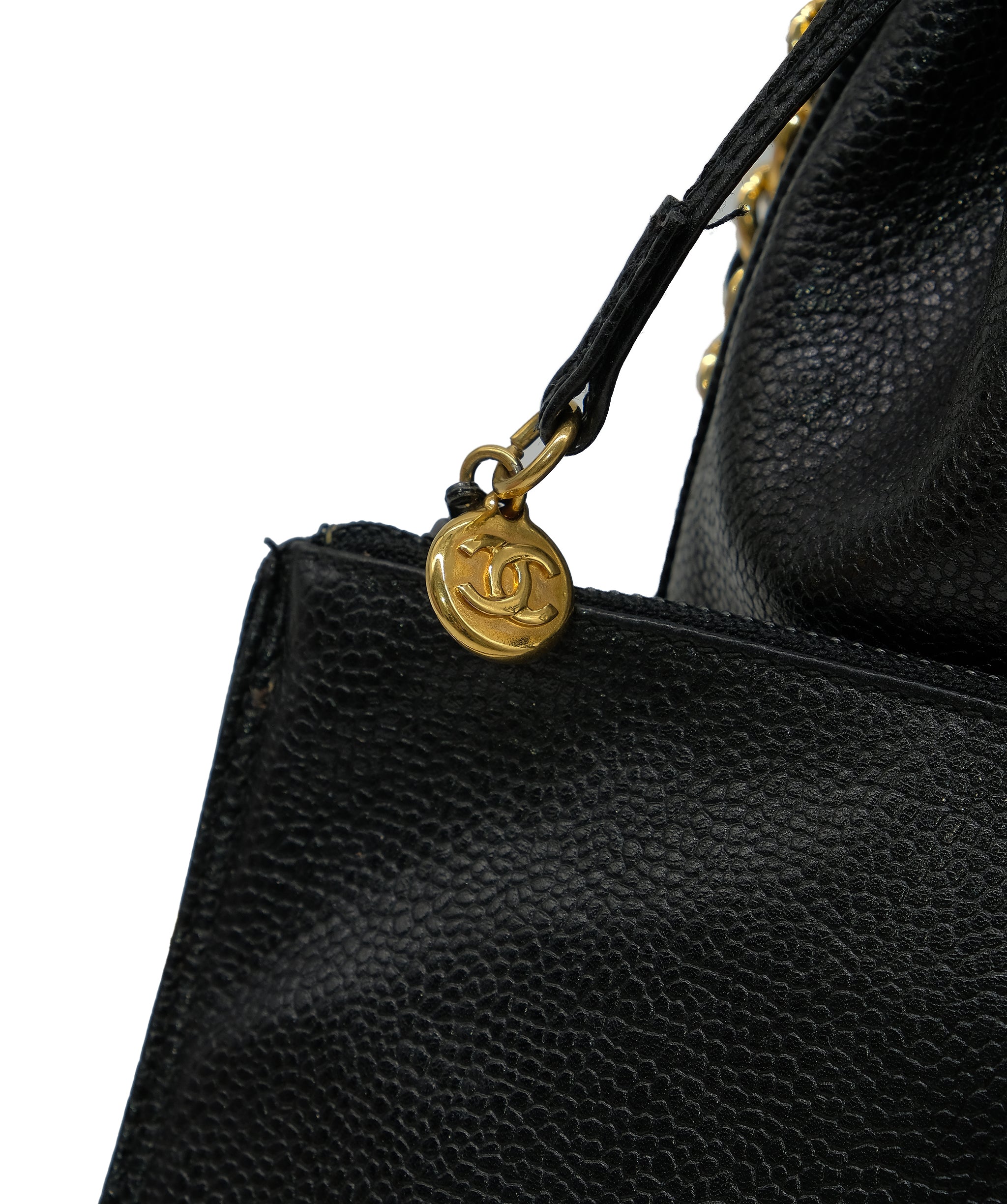 Chanel Caviar Triple coco bucket bag RJC3717