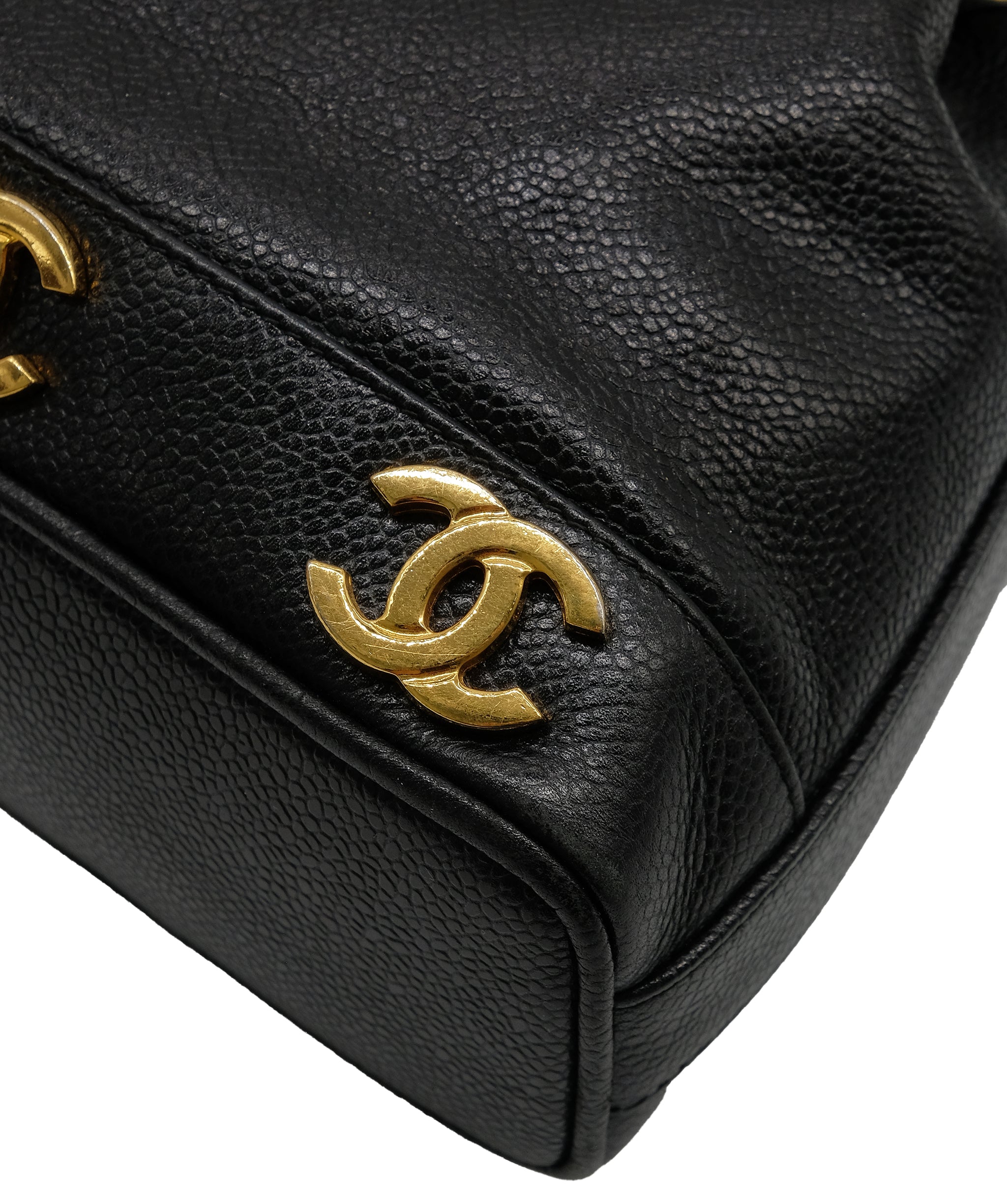 Chanel Caviar Triple coco bucket bag RJC3717