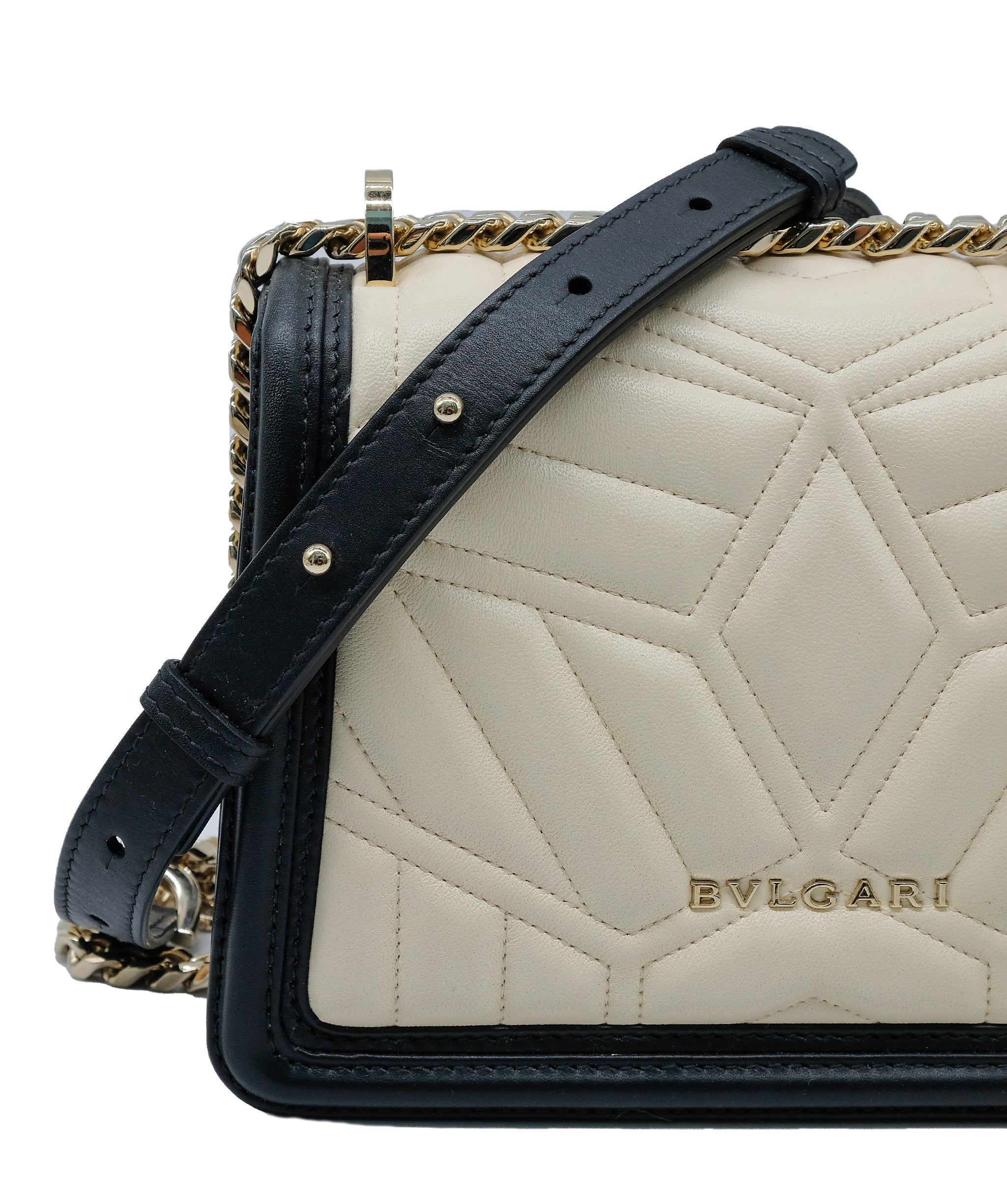 Bvlgari Serpenti Black/White Leather bag RJC3743