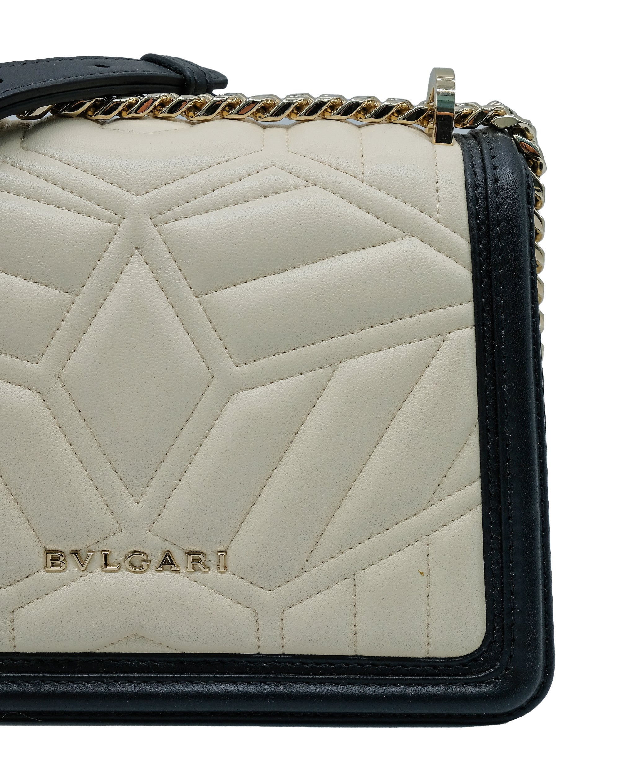 Bvlgari Serpenti Black/White Leather bag RJC3743