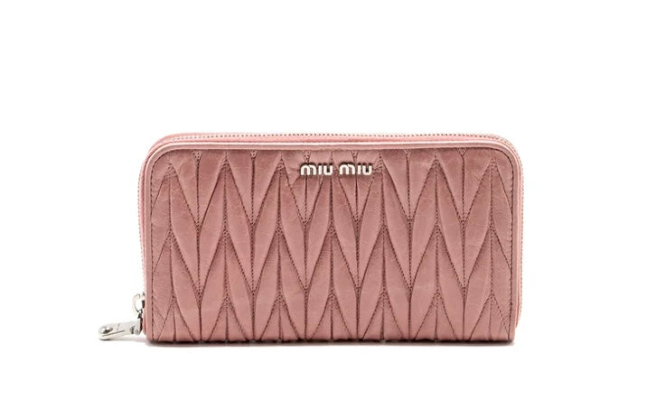 Miu Miu Matelisse Pink Long Wallet