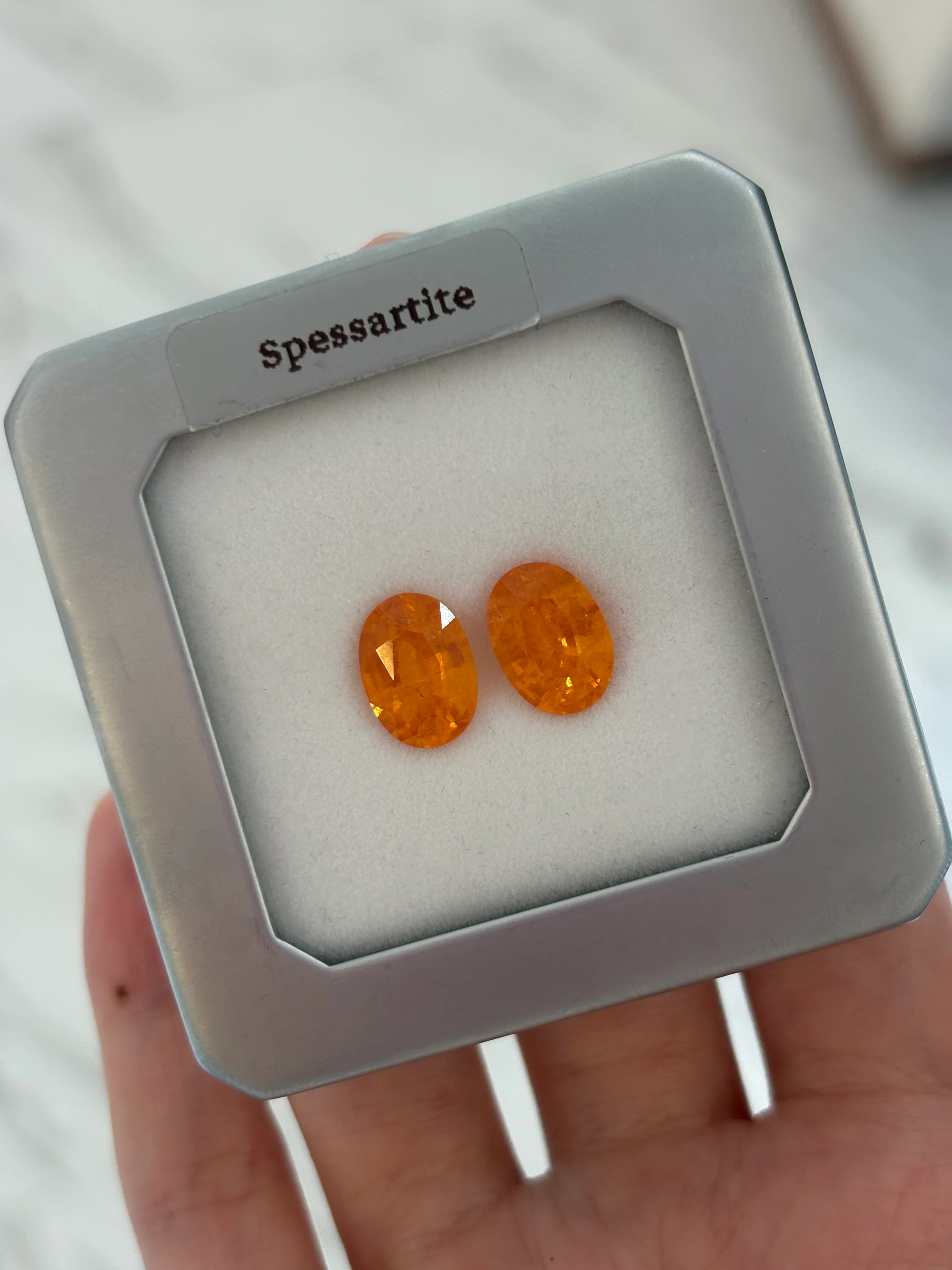 8.12ct Fanta Spessartine PAIR (rare) DXBCS4758