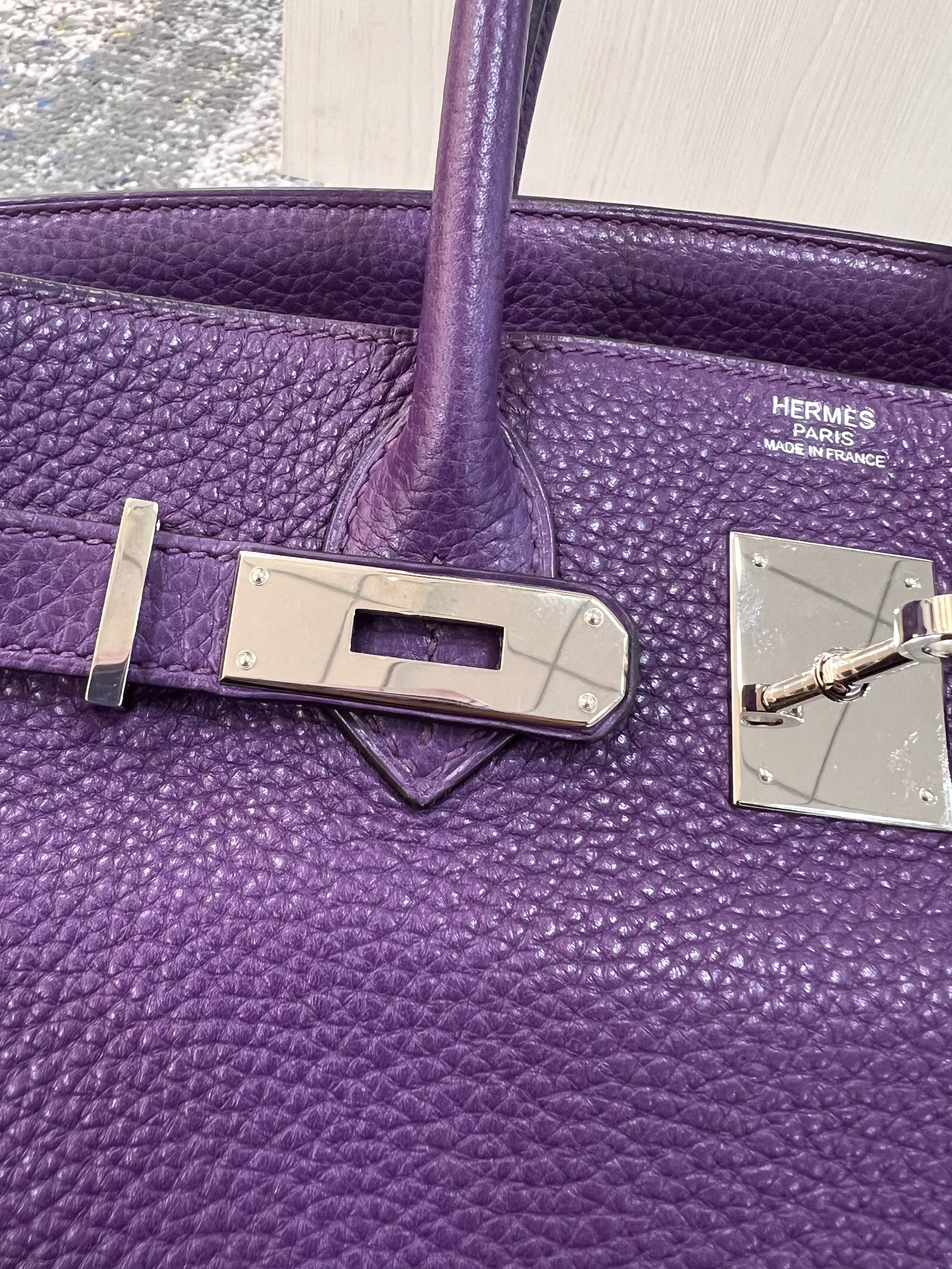 Hermes Birkin 30 Iris Clemence PHW #P 90257294