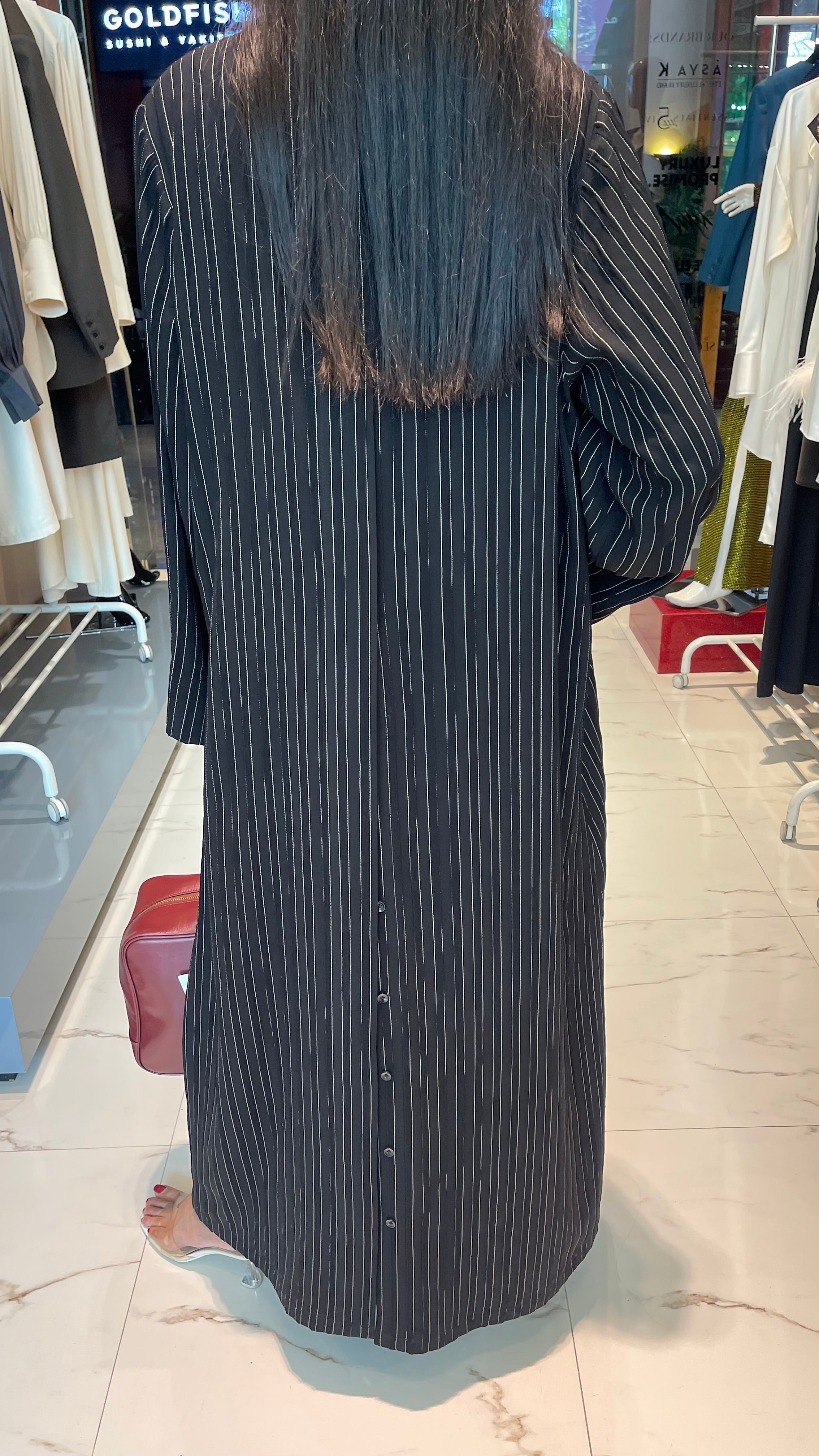 PINSTRIPE V COAT (عباية) “SAMA”