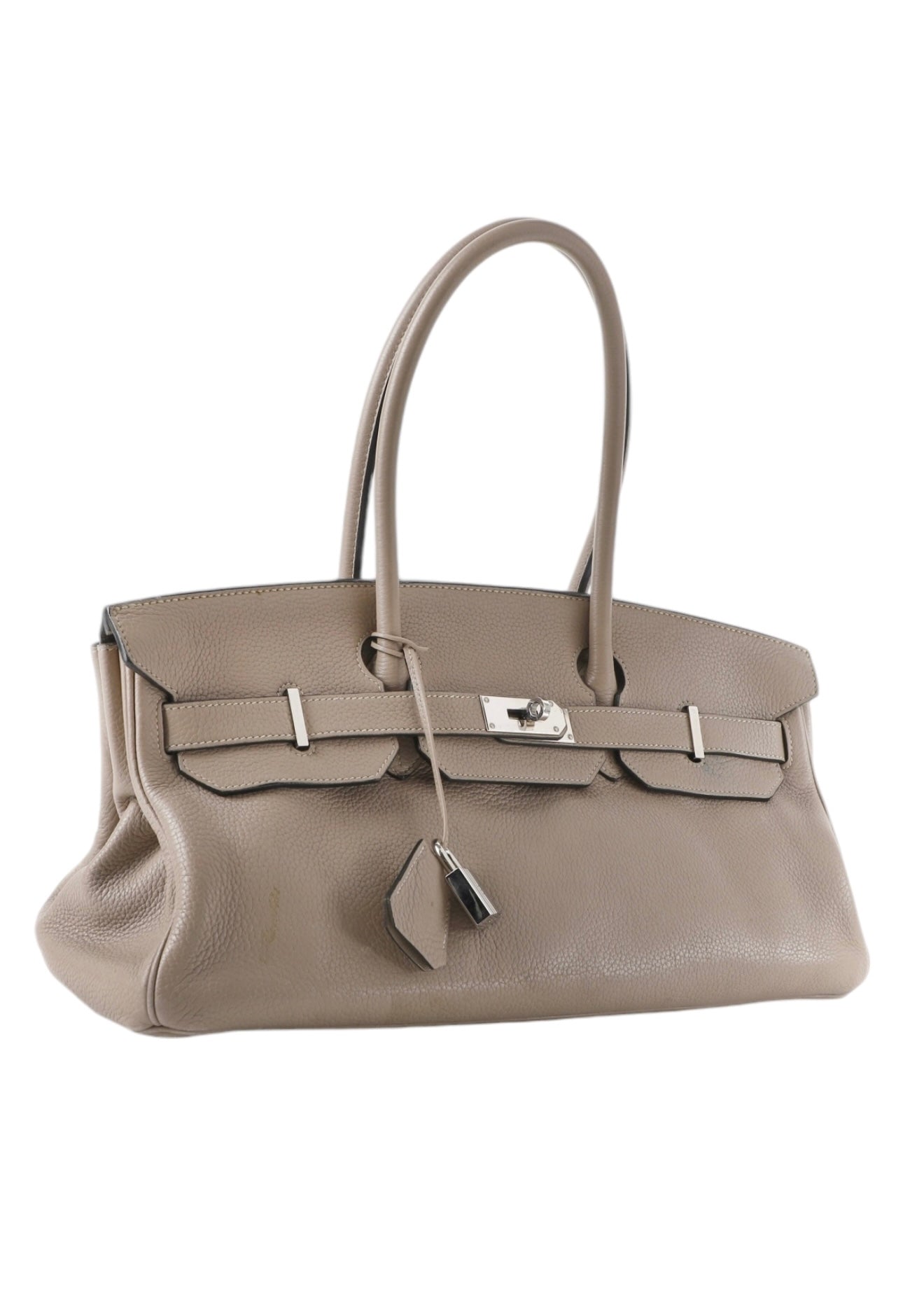 Hermès Shoulder Birkin Gris Tourterelle Clemence PHW #N SKC1765