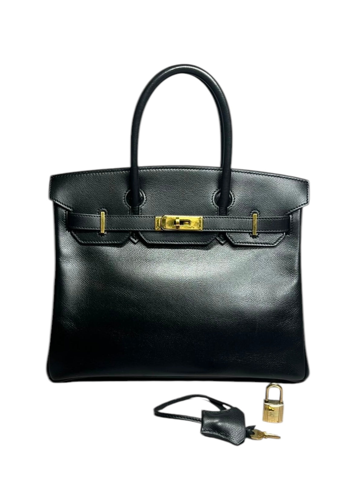 Hermes Vintage Birkin 30 Black Courchevel GHW #F #11301