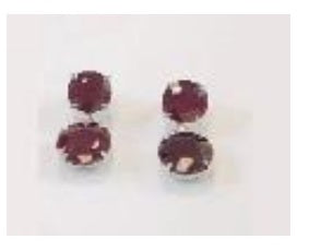 18K WHITE GOLD WITH
RUBY & DIA EARRING
18K WG: 9.57 RD: 0.09/
RUBY: 42.09/
 HEAR095