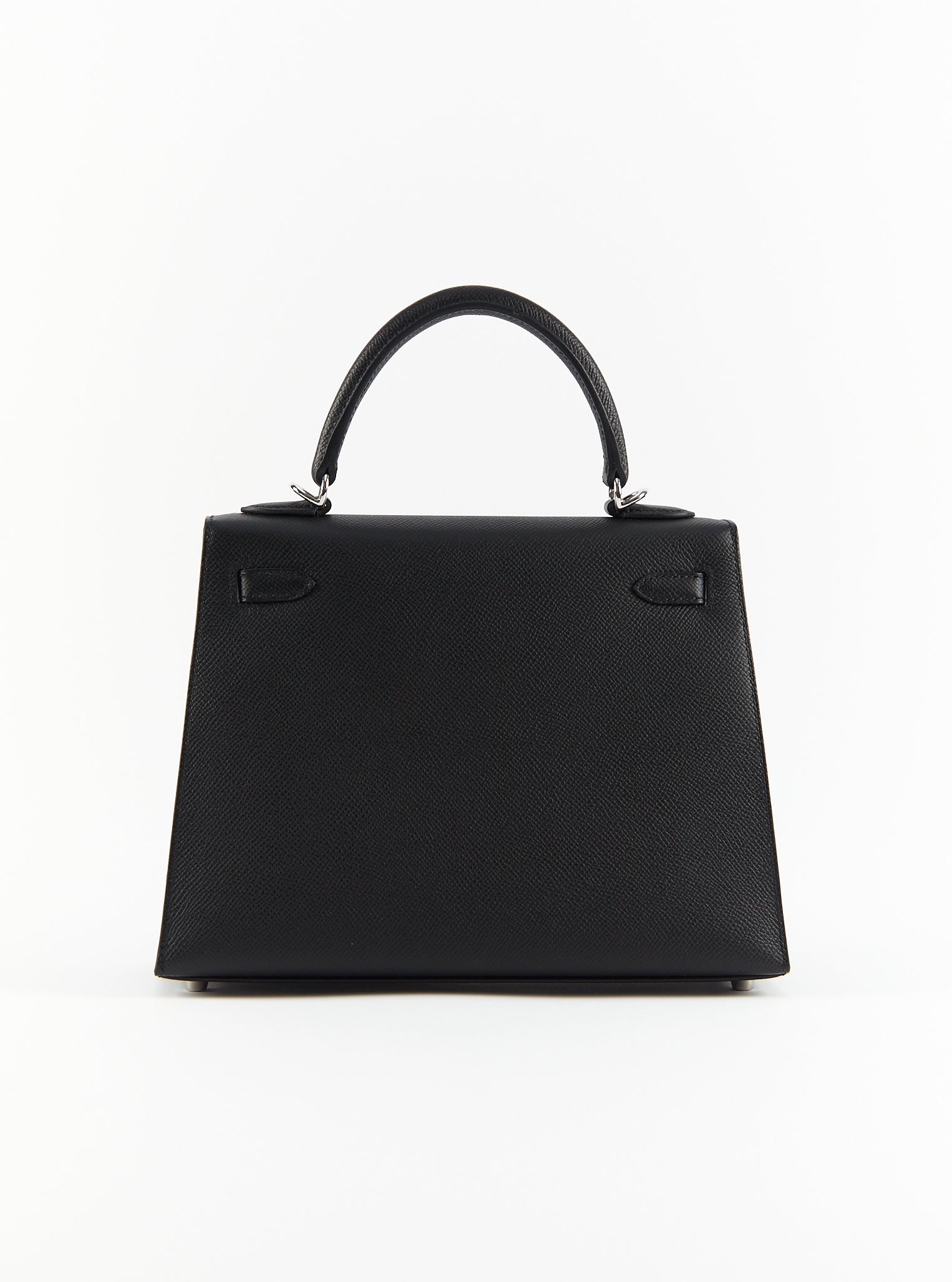 HERMÈS KELLY 25CM BLACK Epsom Leather with Palladium Hardware