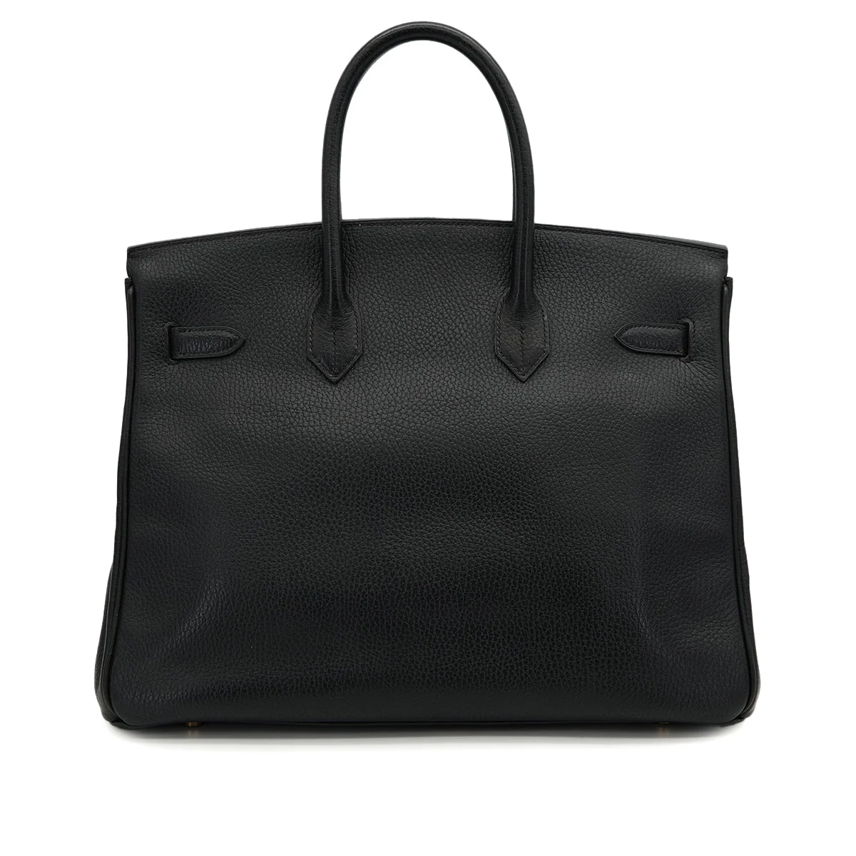 HERMES BIRKIN 35 BLACK ARDENNES HAND BAG 1996 CIRCLE Z GOLD HARDWARE 90325345