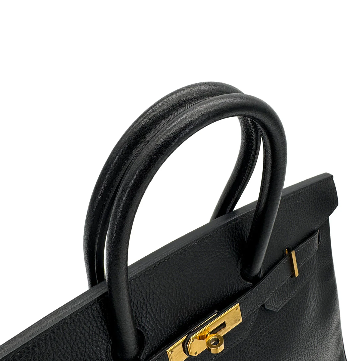 HERMES BIRKIN 35 BLACK ARDENNES HAND BAG 1996 CIRCLE Z GOLD HARDWARE 90325345