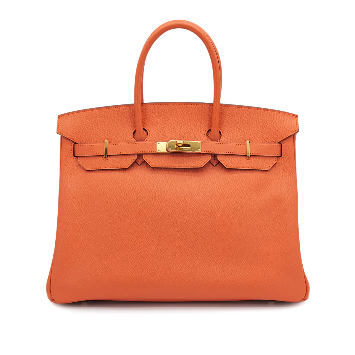 HERMES BIRKIN 35 MANGO EPSOM HAND BAG 2012 SQUARE P GOLD HARDWARE 90323087