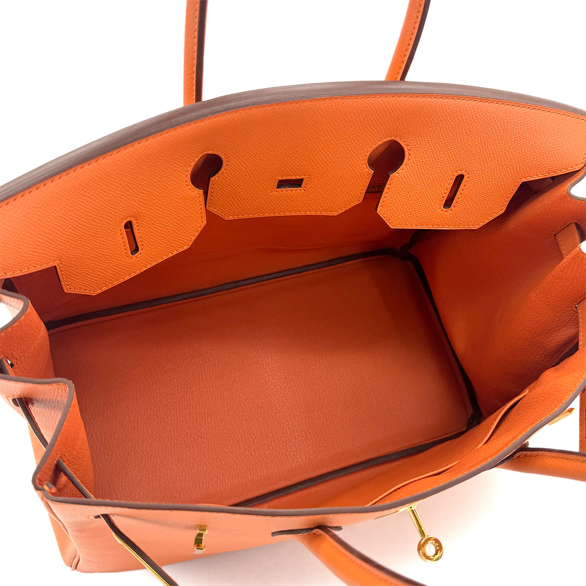 HERMES BIRKIN 35 MANGO EPSOM HAND BAG 2012 SQUARE P GOLD HARDWARE 90323087