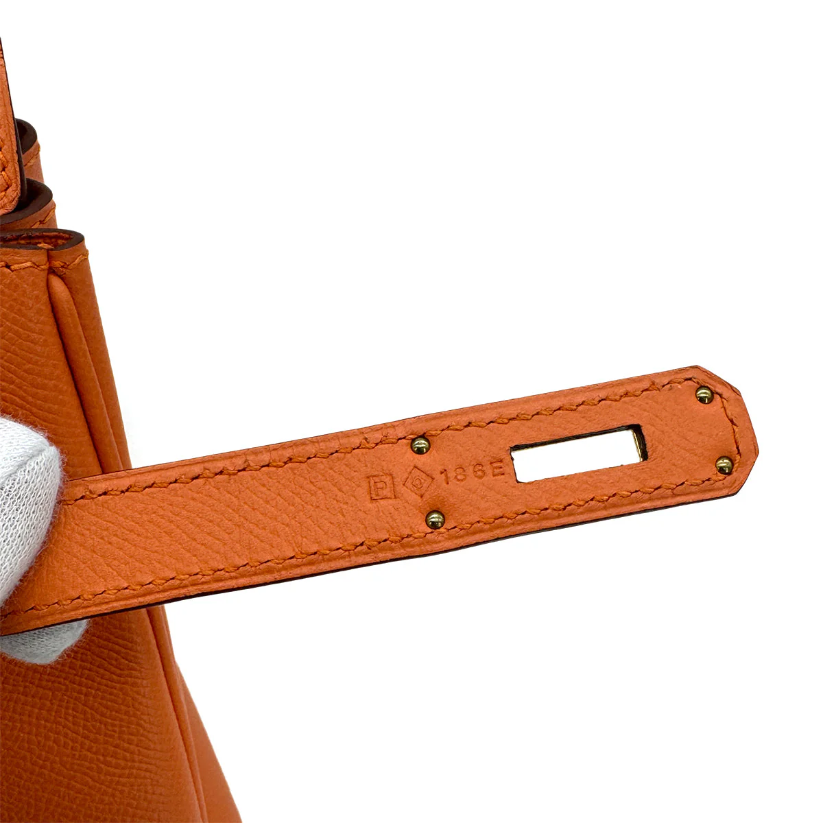 HERMES BIRKIN 35 MANGO EPSOM HAND BAG 2012 SQUARE P GOLD HARDWARE 90323087