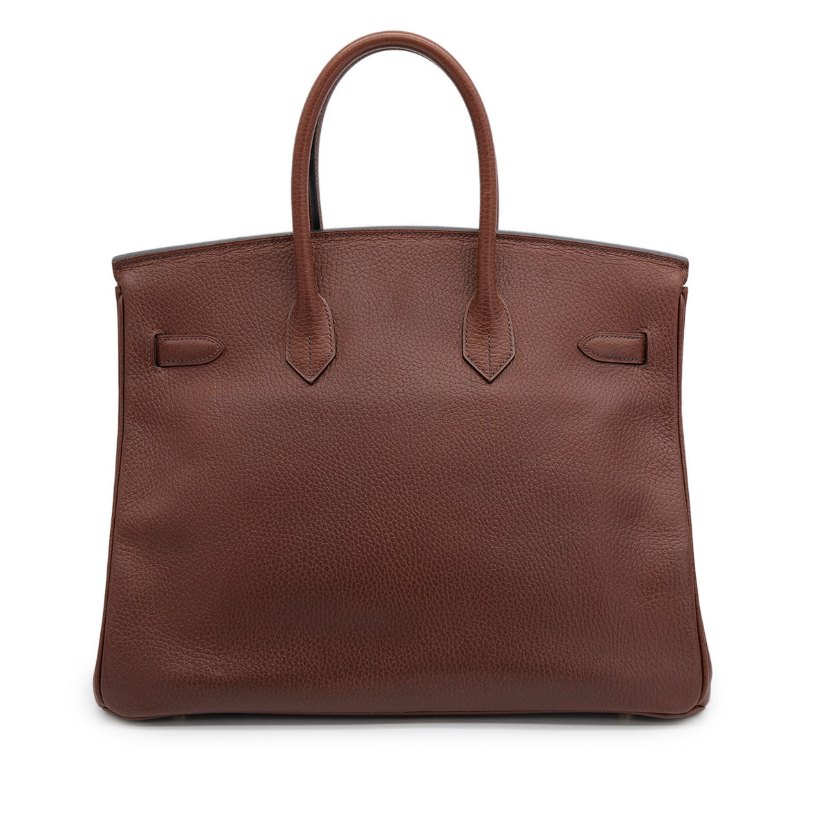 HERMES BIRKIN 35 MARRON FONCE ARDENNES HAND BAG 1999 SQUARE C GOLD HARDWARE 90321161