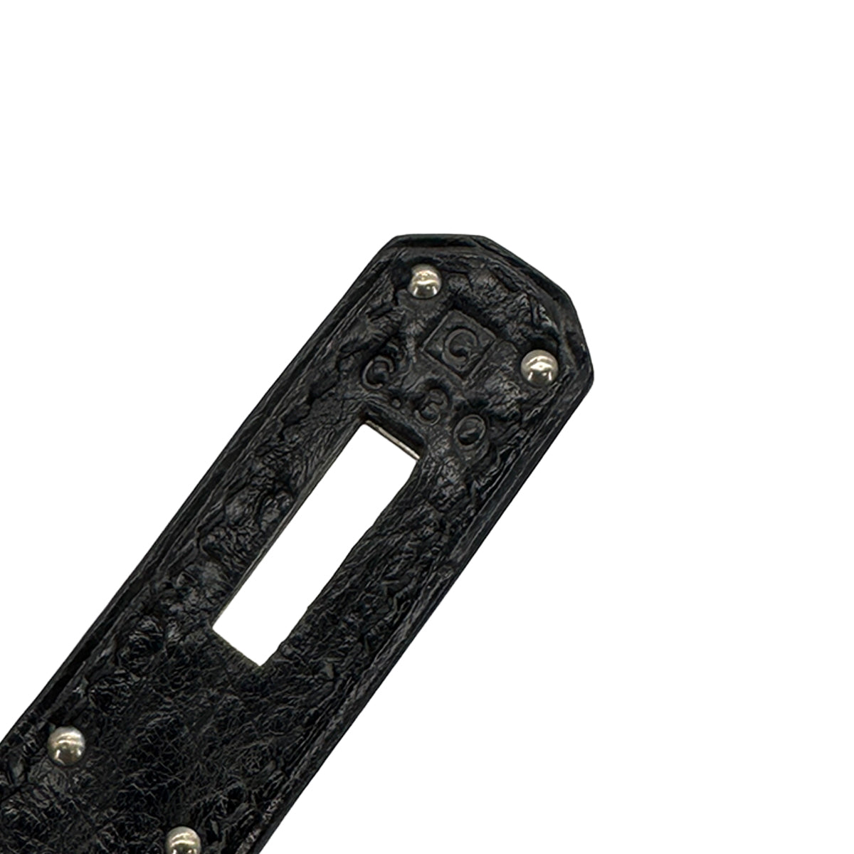 HERMES KELLY 35 SELLIER BLACK OSTRICH HAND SHOULDER BAG 1999 SQUARE C SILVER HARDWARE 90316160