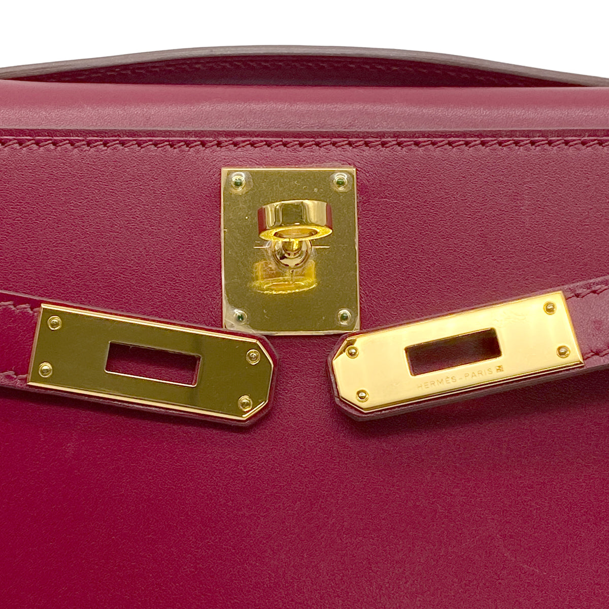 HERMES KELLY CUT RUBIS VEAU SWIF HAND BAG 2014 SQUARE R GOLD HARDWARE 90322055