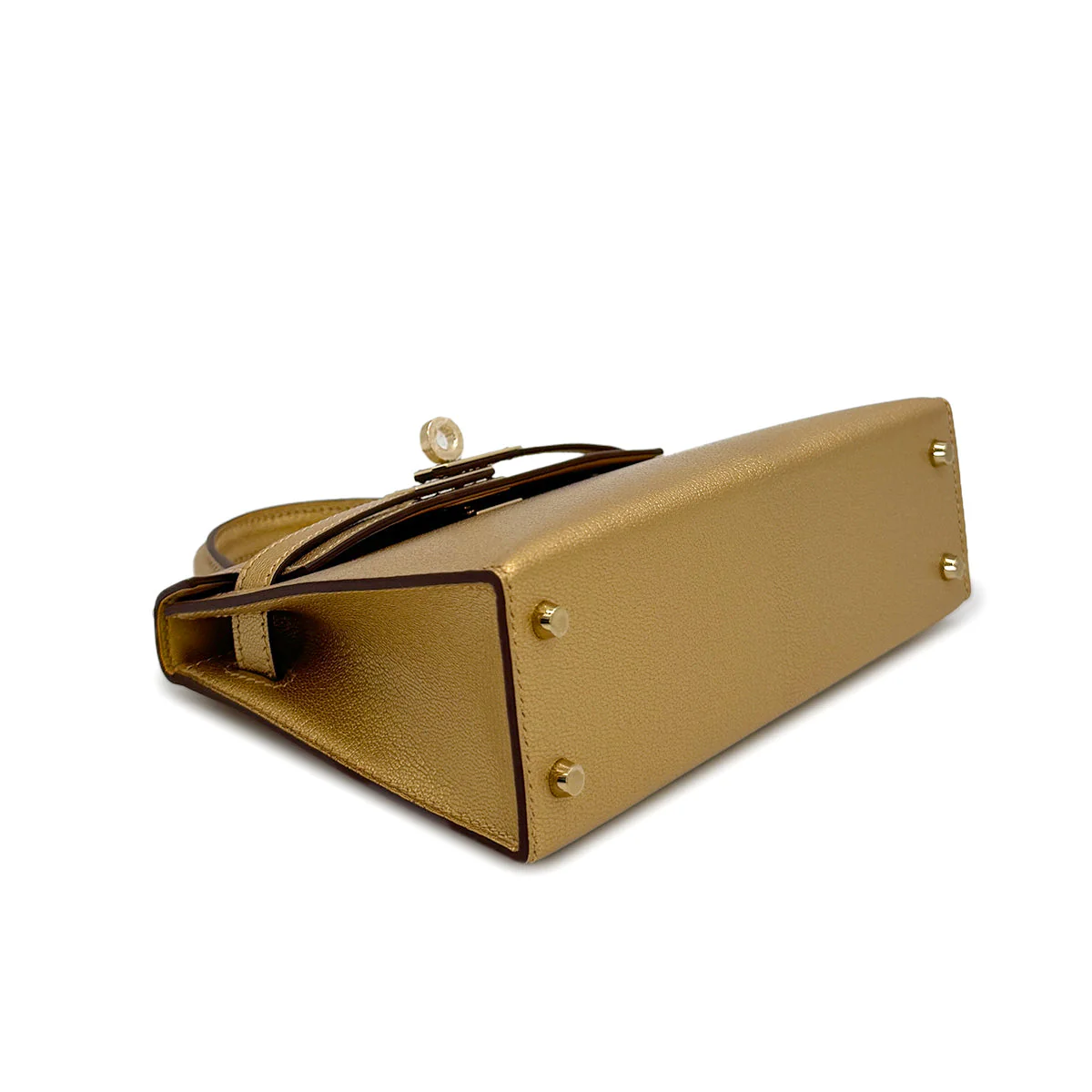 HERMES KELLY MINI 2 NEW DORE CHEVRE CHAMKILA HAND SHOULDER BAG 2025 K STAMP GOLD HARDWARE 90319696