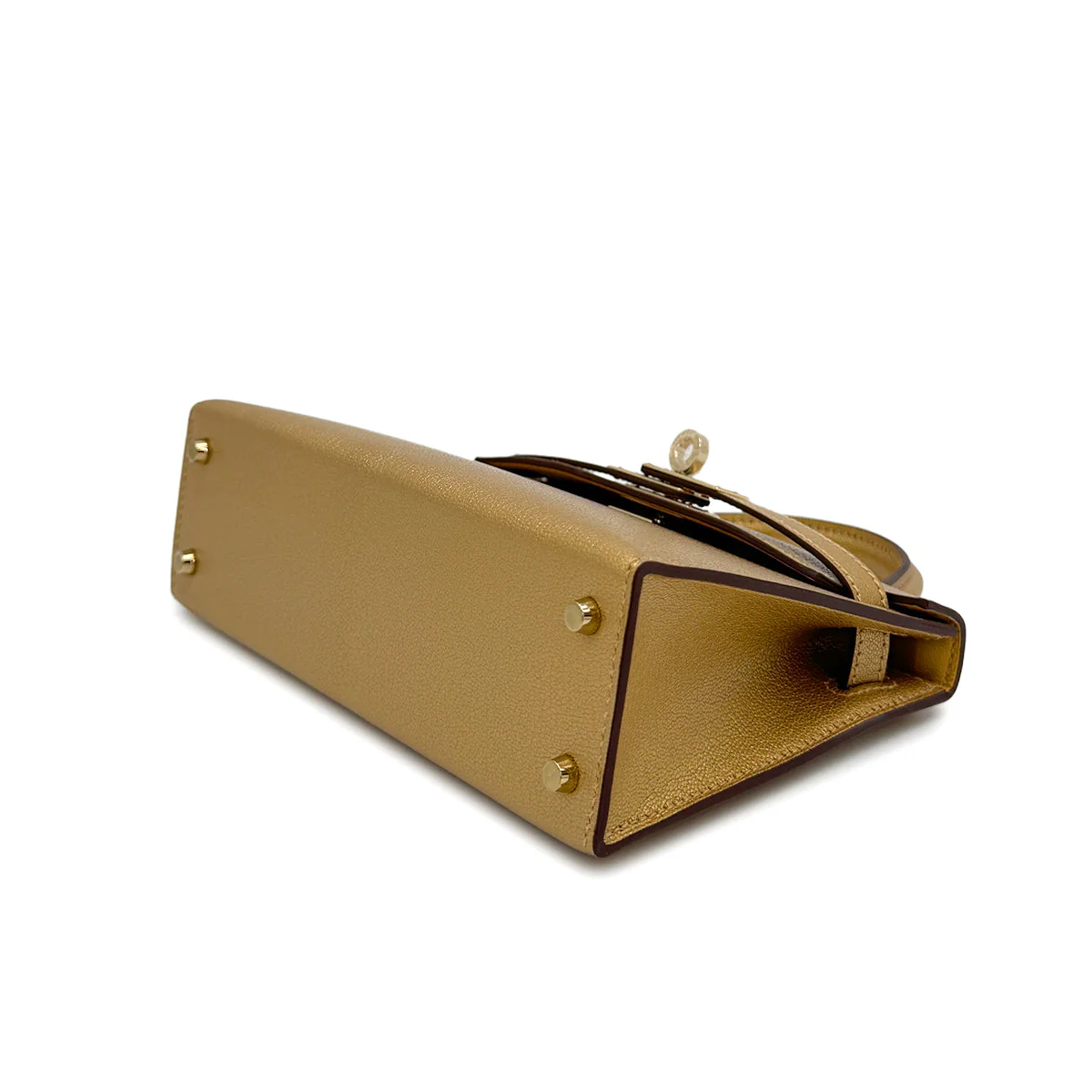 HERMES KELLY MINI 2 NEW DORE CHEVRE CHAMKILA HAND SHOULDER BAG 2025 K STAMP GOLD HARDWARE 90319696