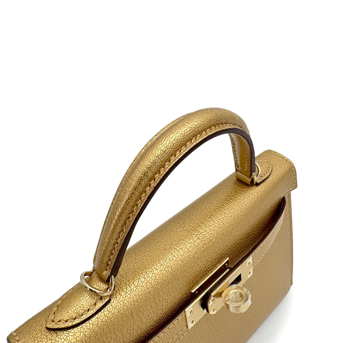 HERMES KELLY MINI 2 NEW DORE CHEVRE CHAMKILA HAND SHOULDER BAG 2025 K STAMP GOLD HARDWARE 90319696