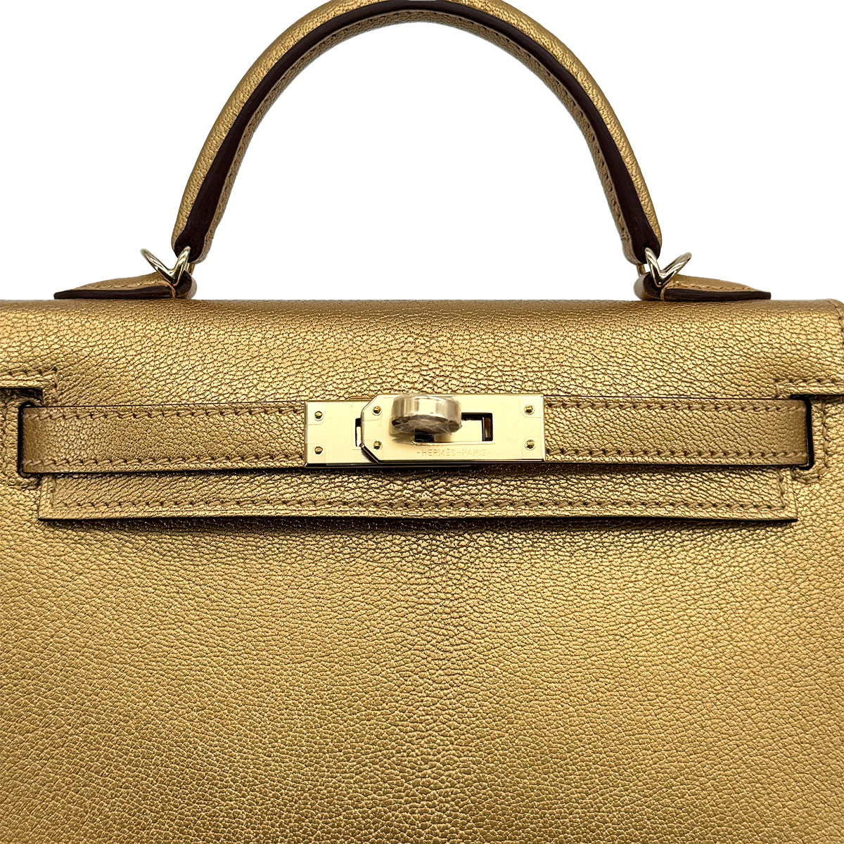 HERMES KELLY MINI 2 NEW DORE CHEVRE CHAMKILA HAND SHOULDER BAG 2025 K STAMP GOLD HARDWARE 90319696
