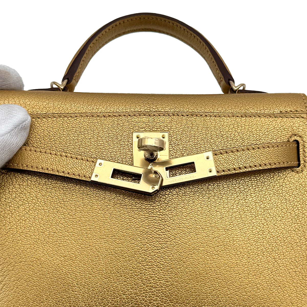 HERMES KELLY MINI 2 NEW DORE CHEVRE CHAMKILA HAND SHOULDER BAG 2025 K STAMP GOLD HARDWARE 90319696