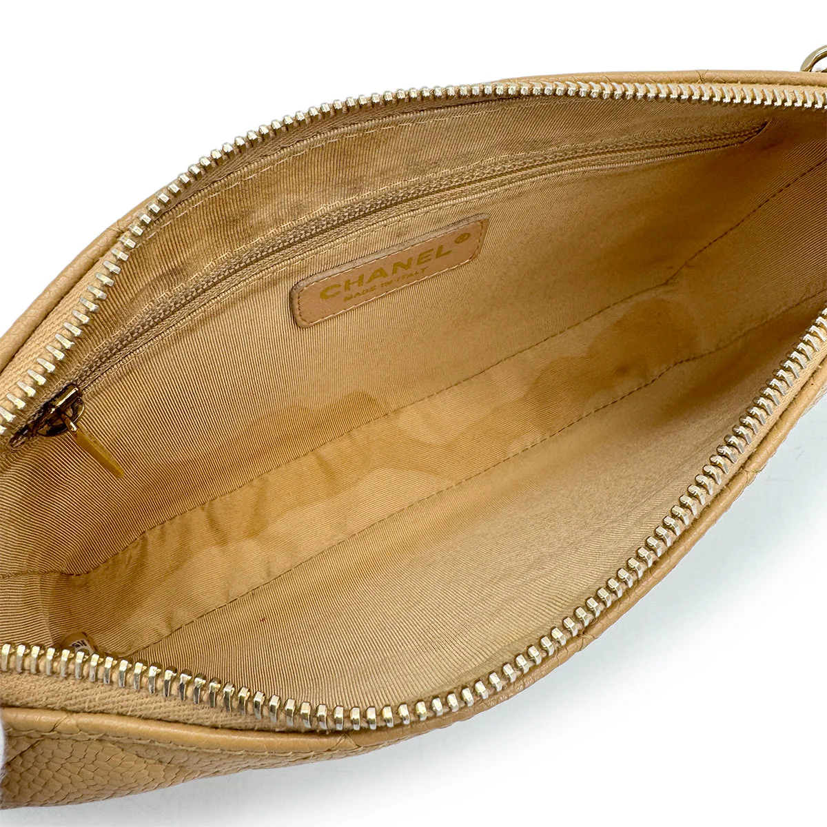 VINTAGE CHANEL BIG COCO MATELASSE CHAIN SHOULDER BAG BEIGE CAVIAR SKIN GOLD HARDWARE 90323094