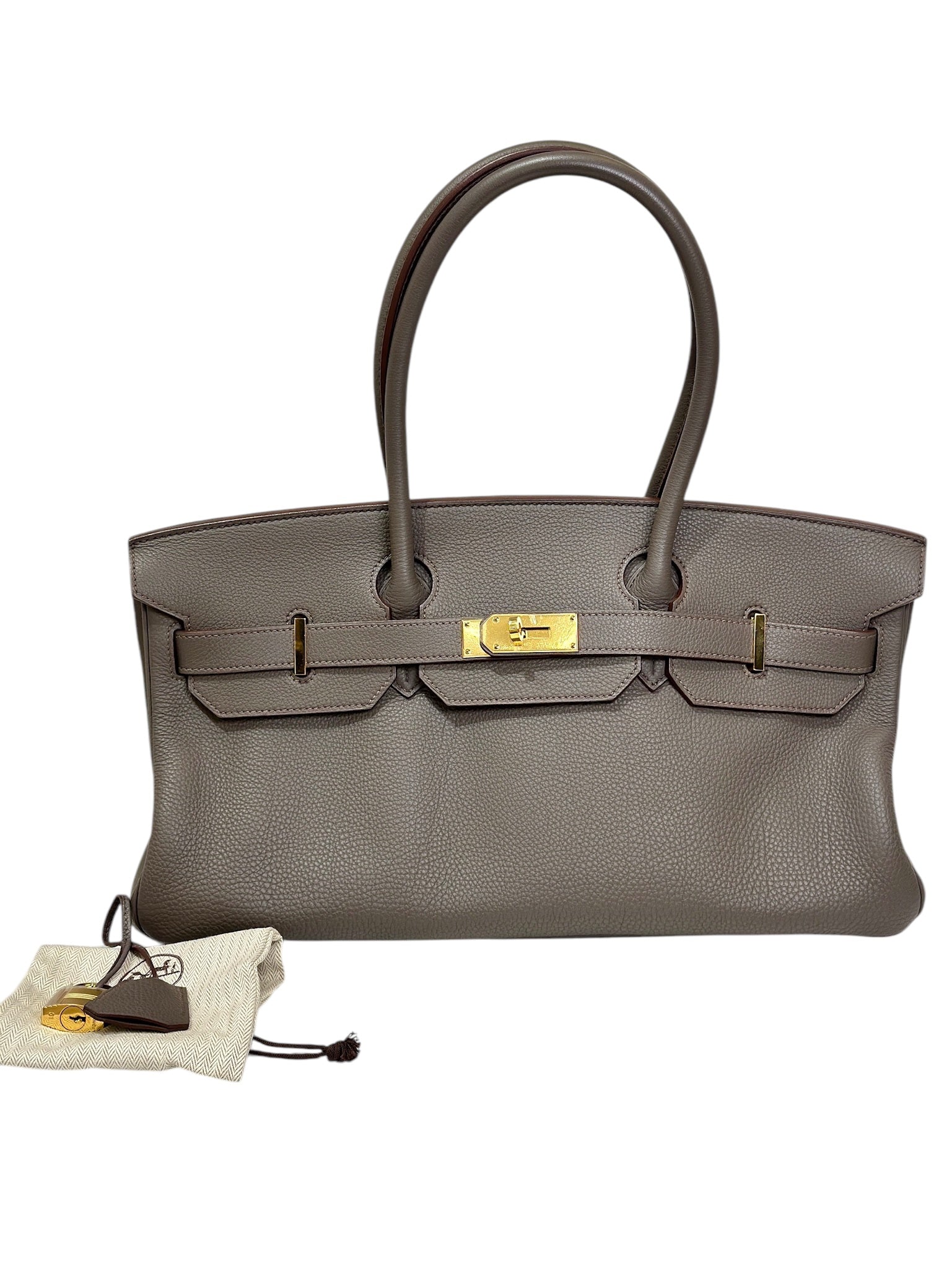 Hermes Shoulder Birkin Etain Clemence with GHW