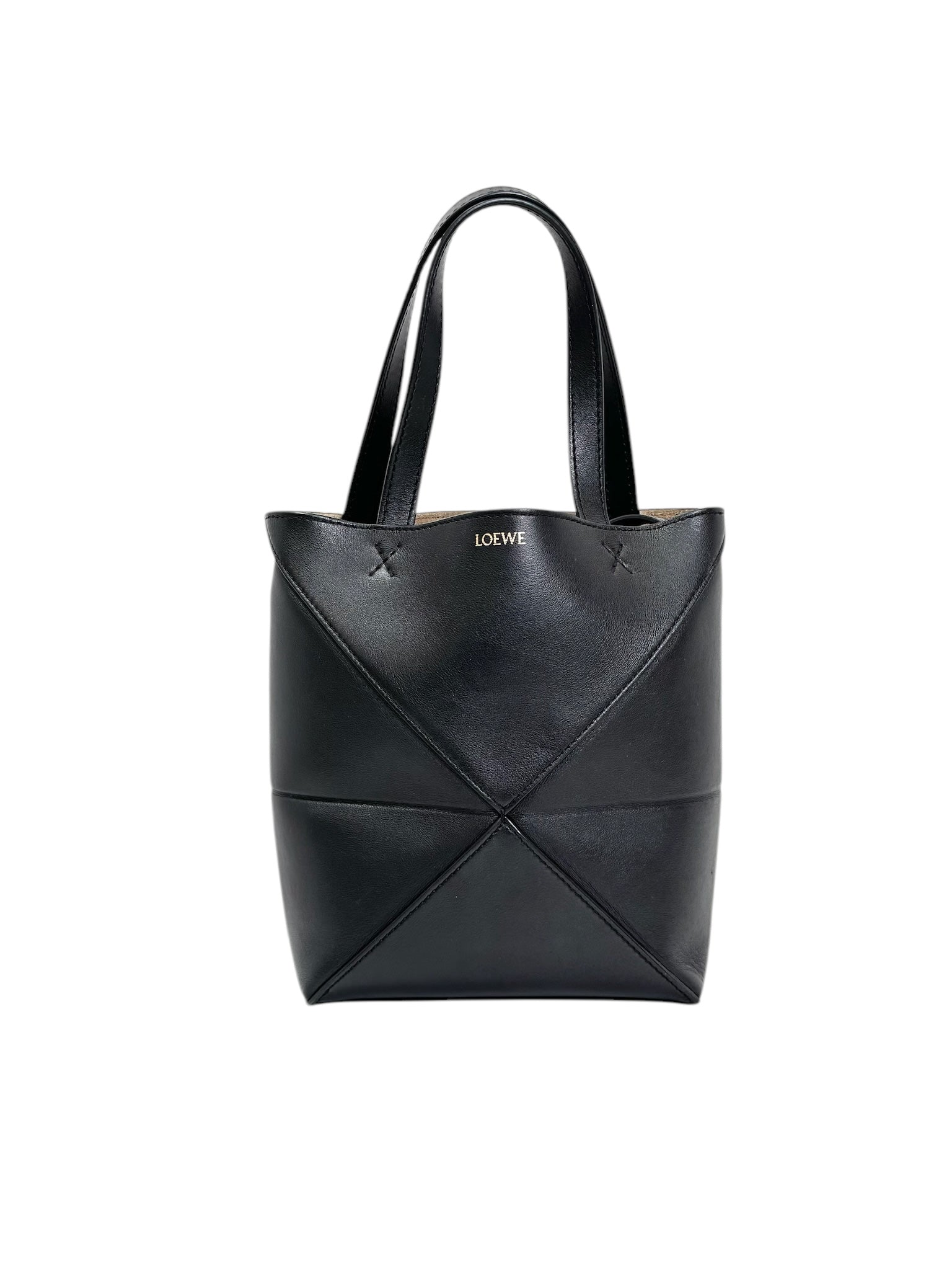 Loewe Black Mini Fold Puzzle Tote