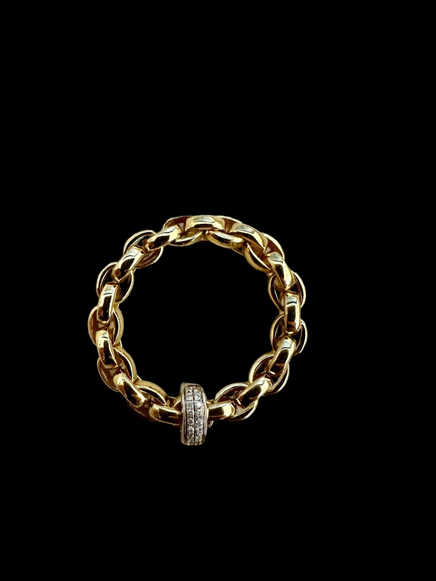 18K Yellow Gold Stretch Gold Ring