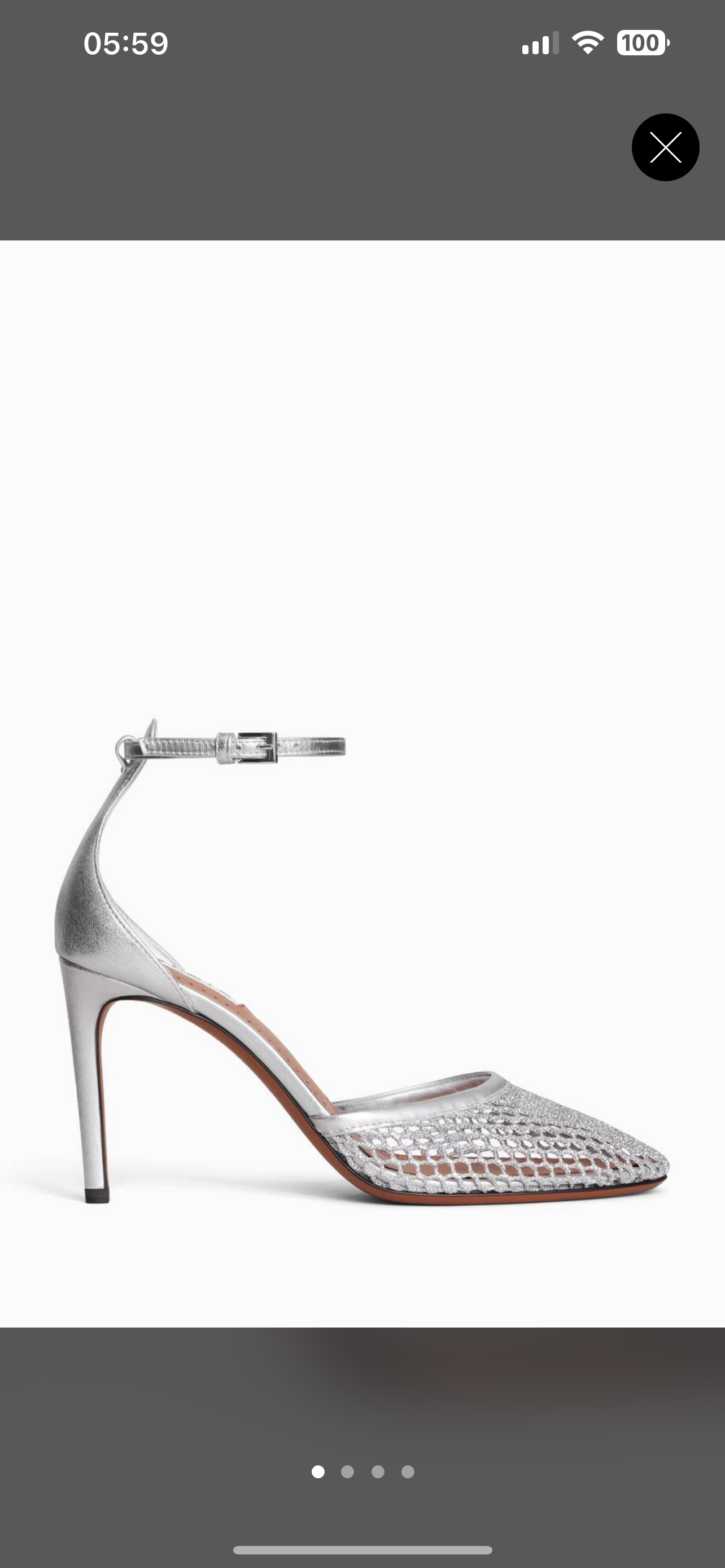 Aalia fish net heels silver