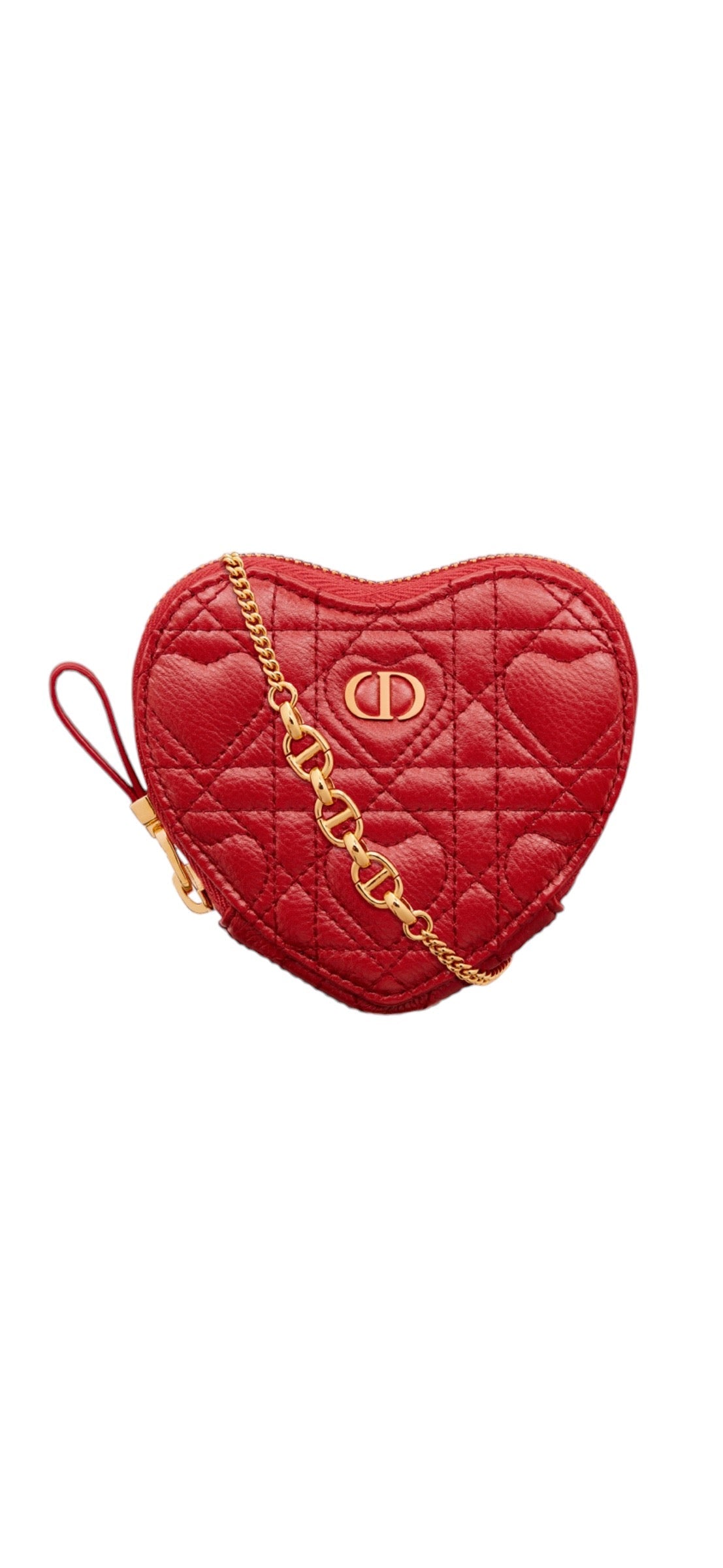 Dior Red Heart with Crossbody Chain - Unused