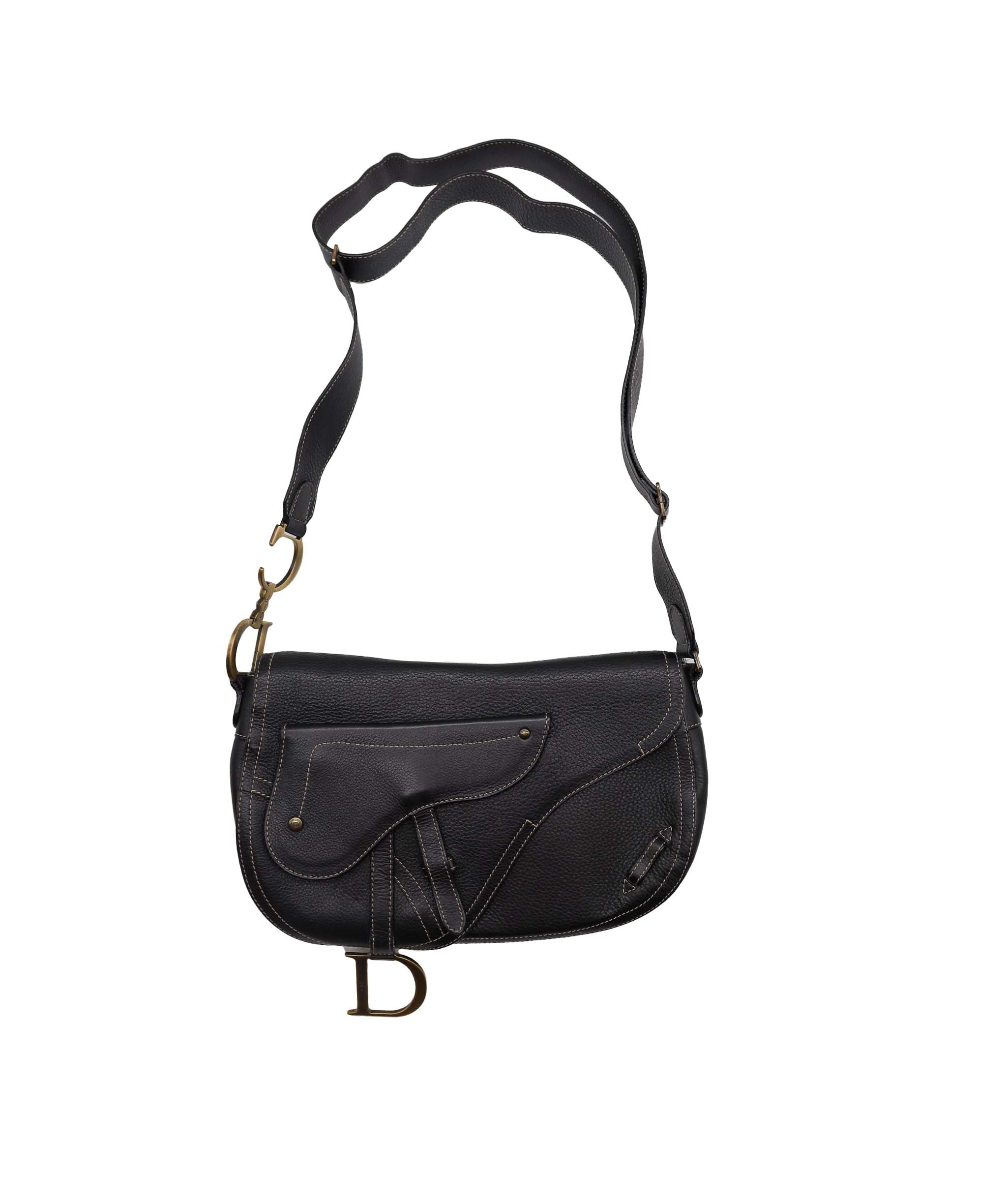 Dior Saddle Flap Shoulder Bag Black - DXBS1925