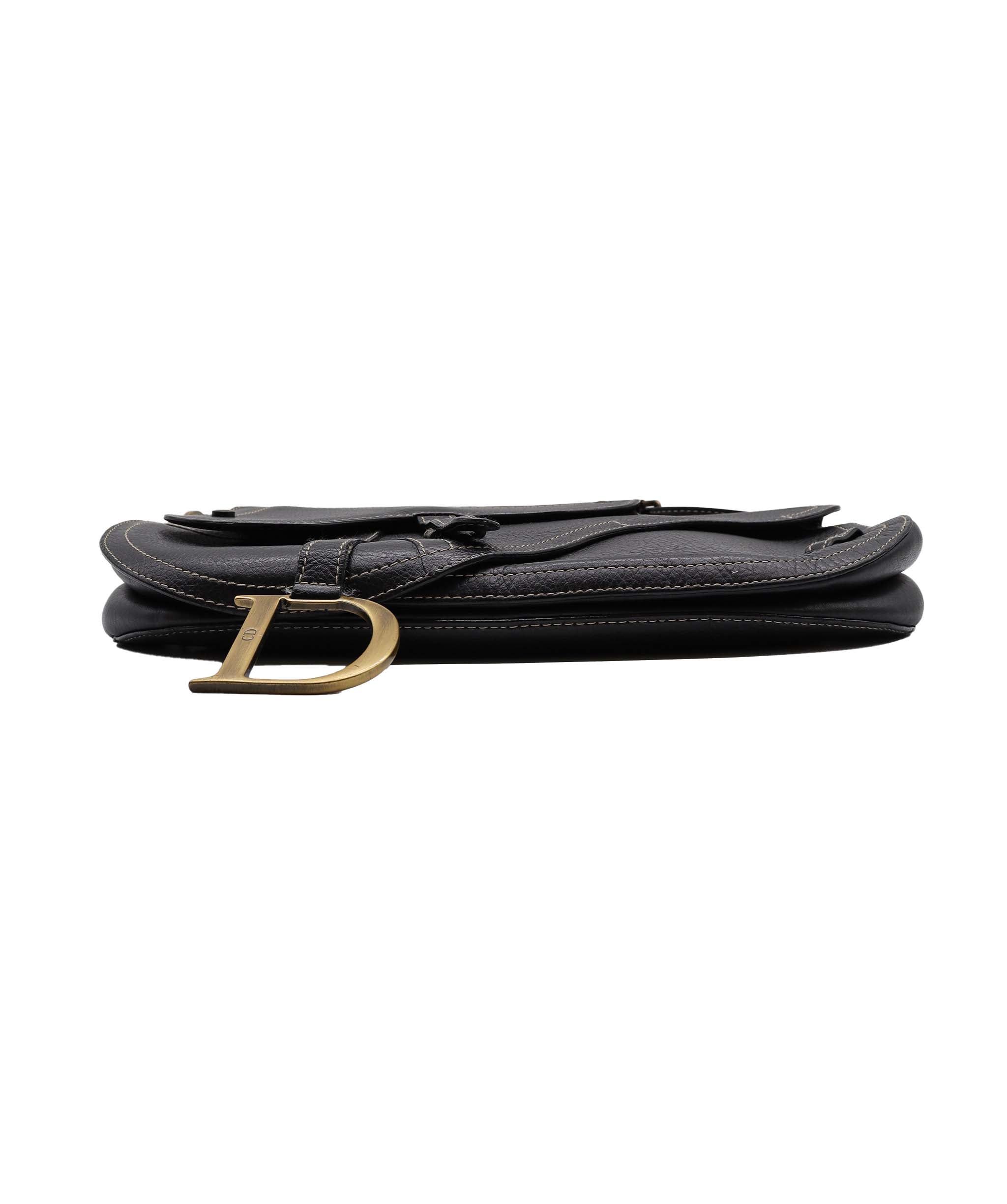 Dior Saddle Flap Shoulder Bag Black - DXBS1925