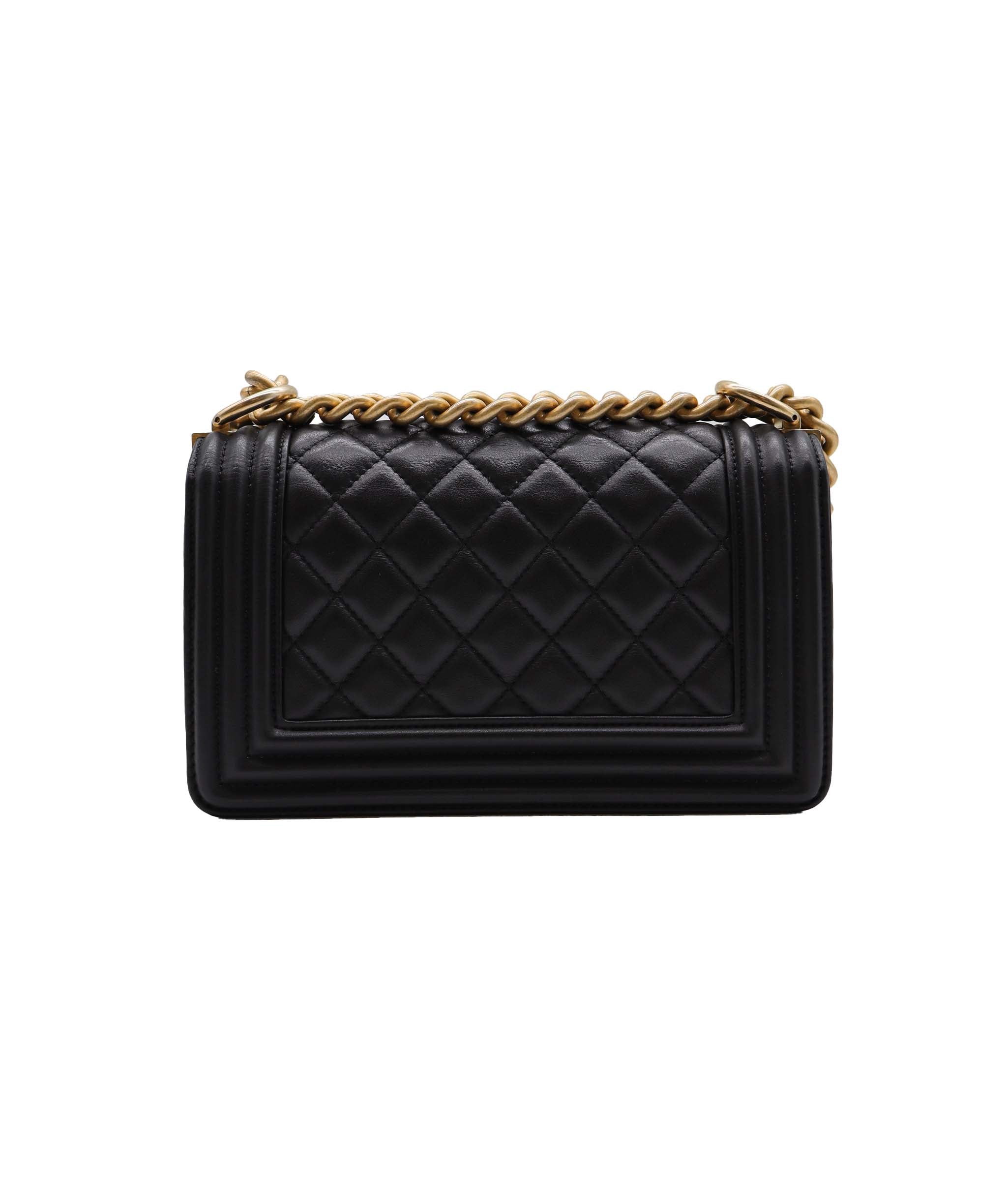 Chanel Mini 8" Boy Calf GHW Black DXBS2348