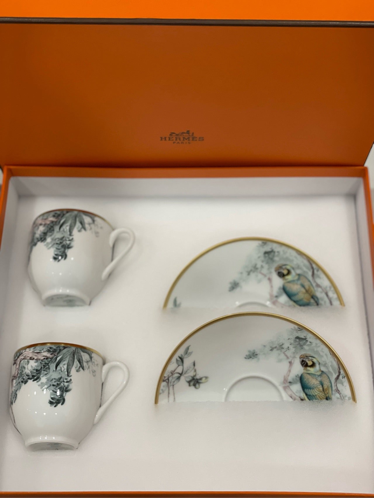 Hermès "Carnets d'Equateur" Coffee Cup & Saucer Set