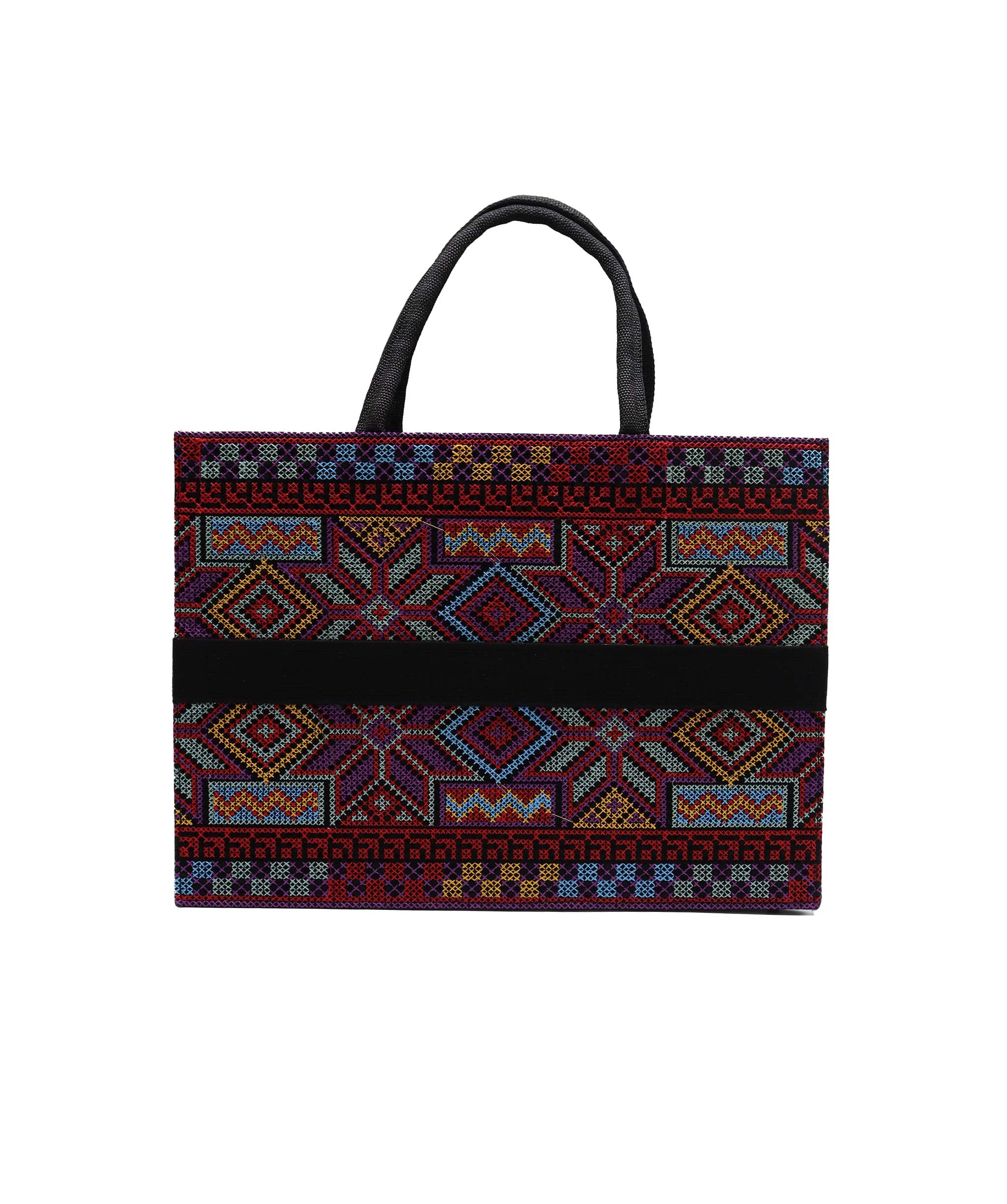 Embroidered Handmade Tote Red / Violet DXBS2980