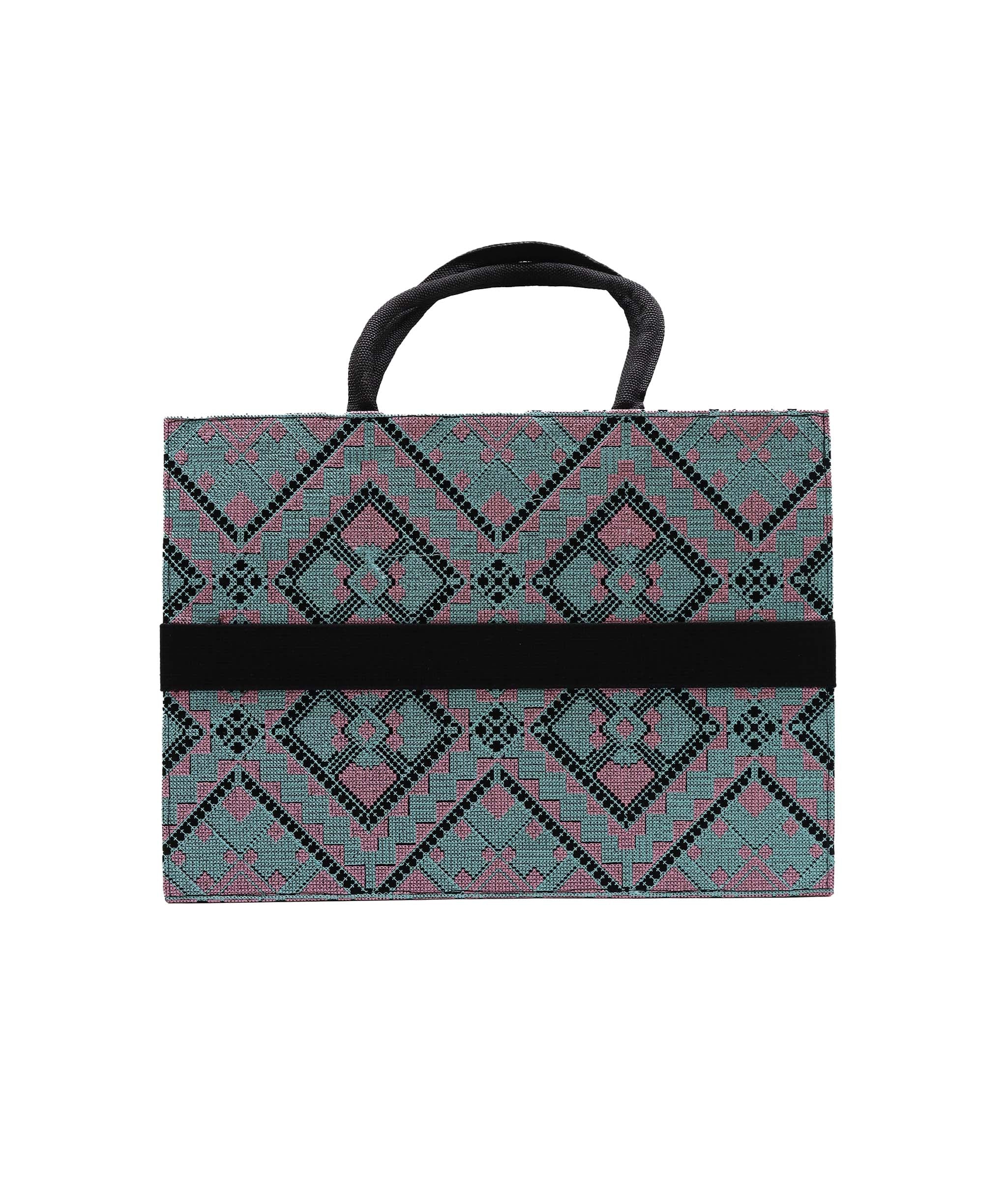 Embroidered Handmade Tote Pink / Blue / Black DXBS2983