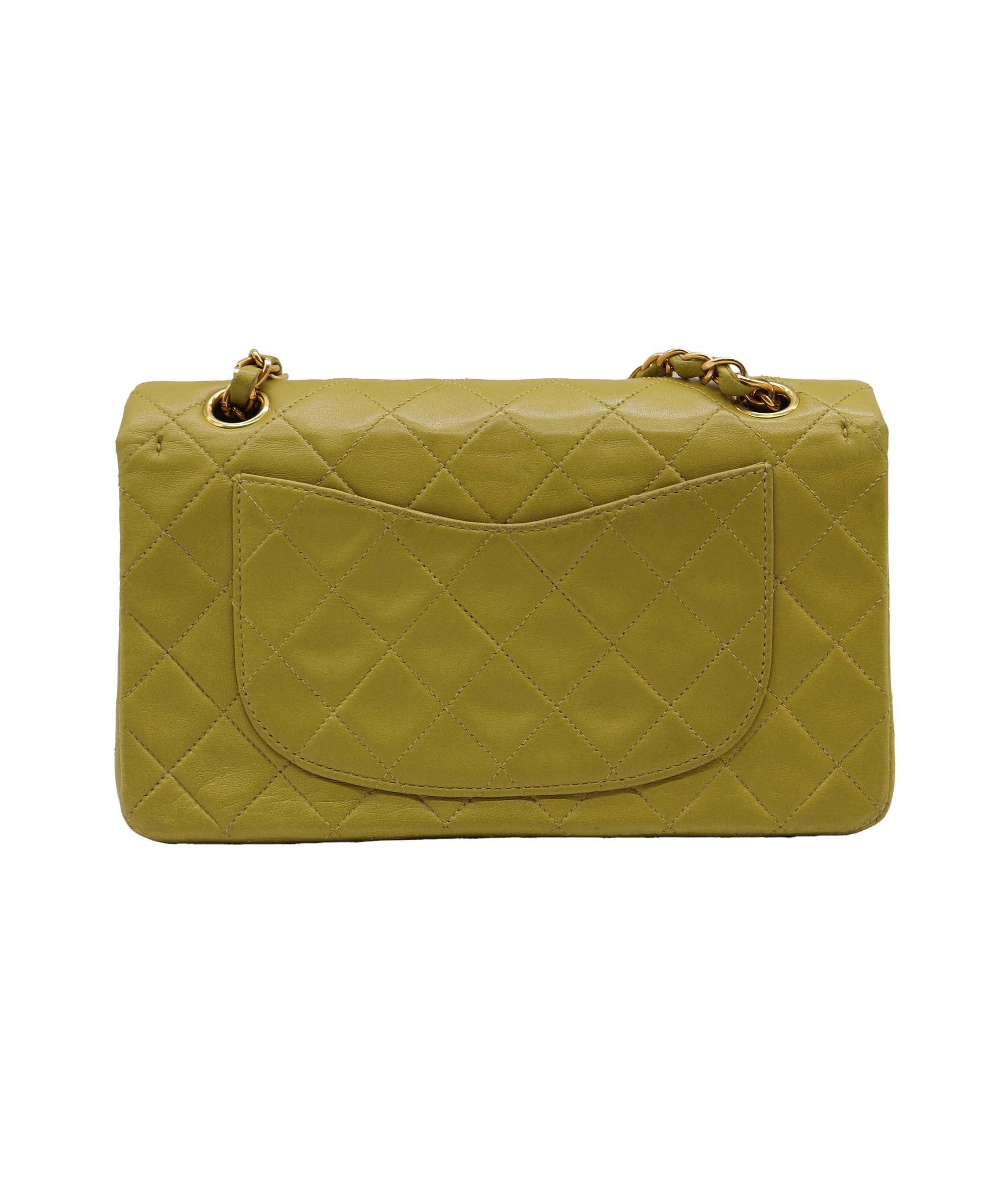 Chanel Classic Small Lamb GHW Green Lime DXBS2345