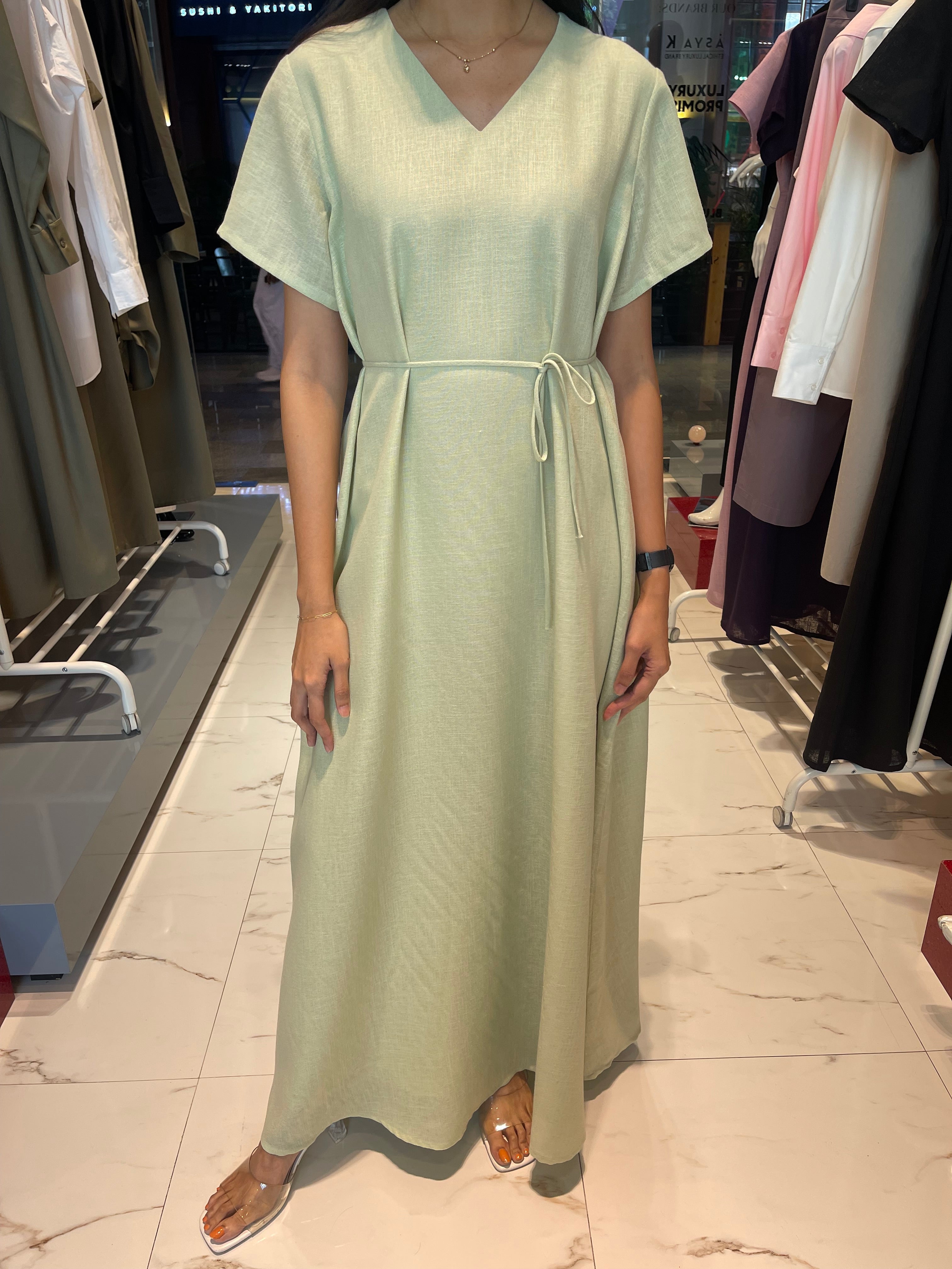 SHORT SLEEVE A-LINE DRESS "MUNA"