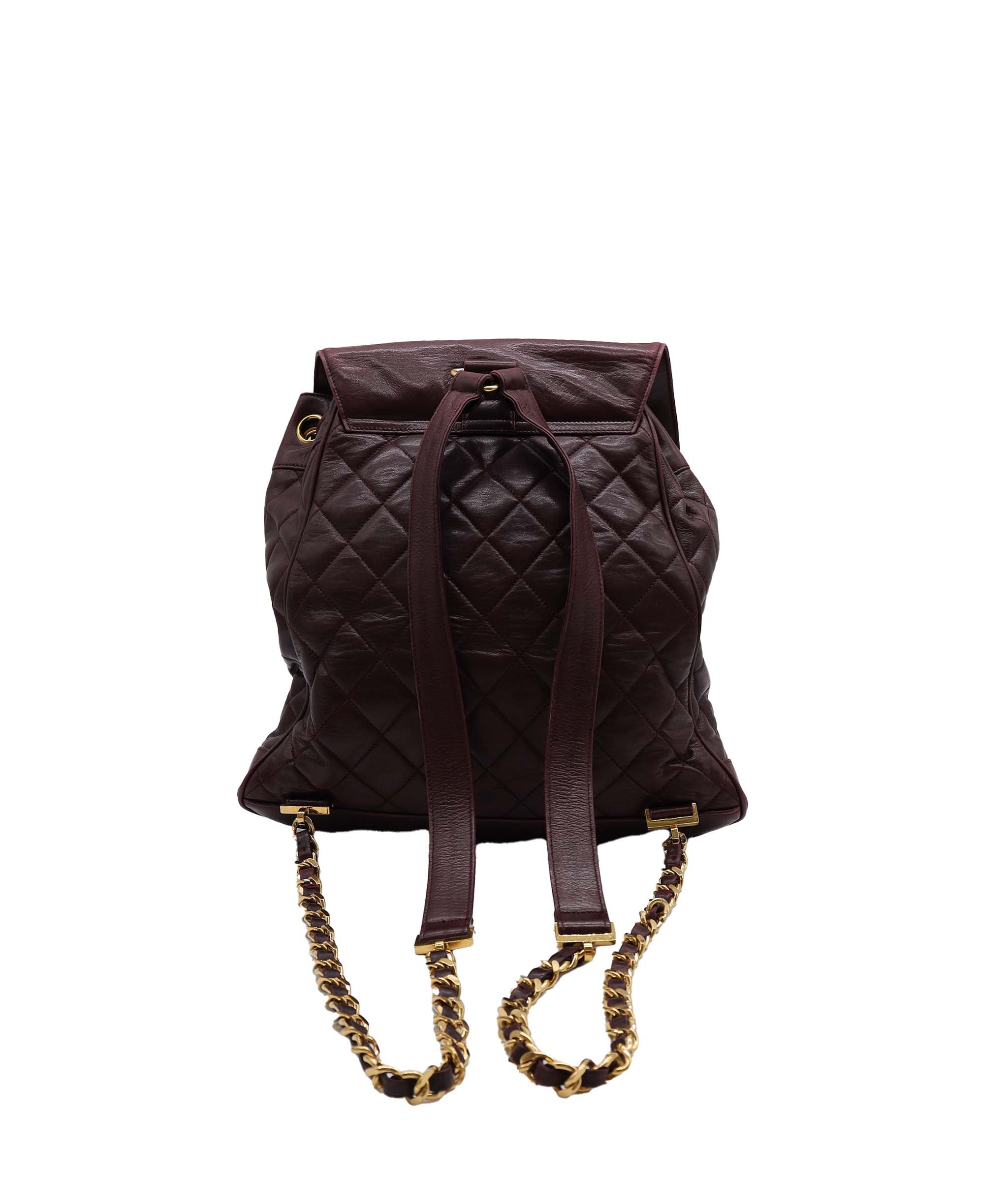 Chanel Backpack Caviar GHW Burgandy DXBS2356