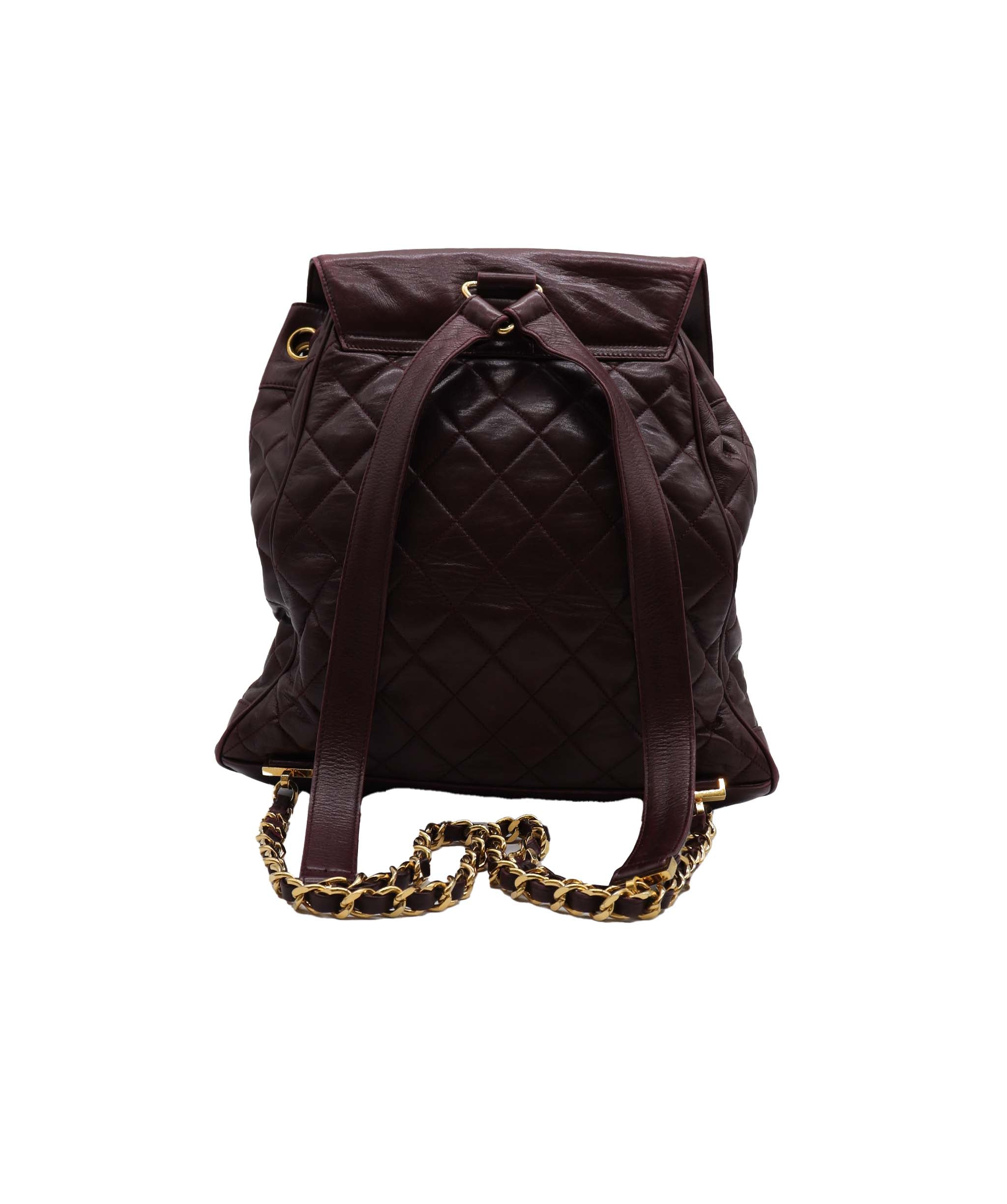 Chanel Backpack Caviar GHW Burgandy DXBS2356