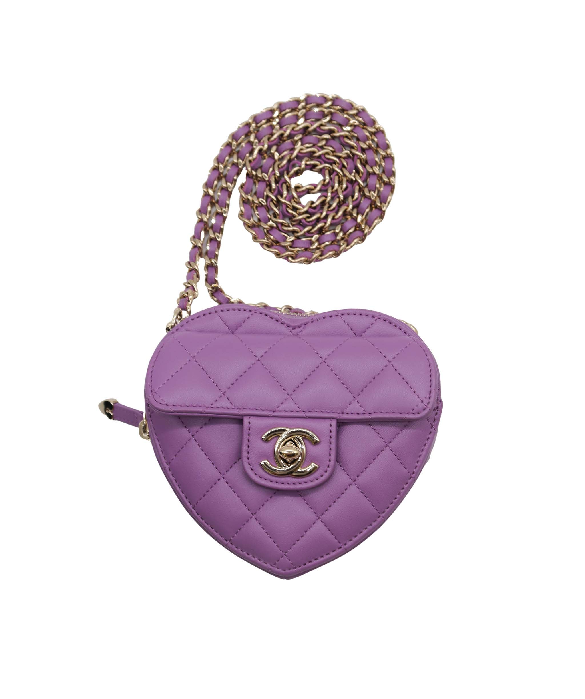 Chanel Mini Heart Bag Purple DXBS2337