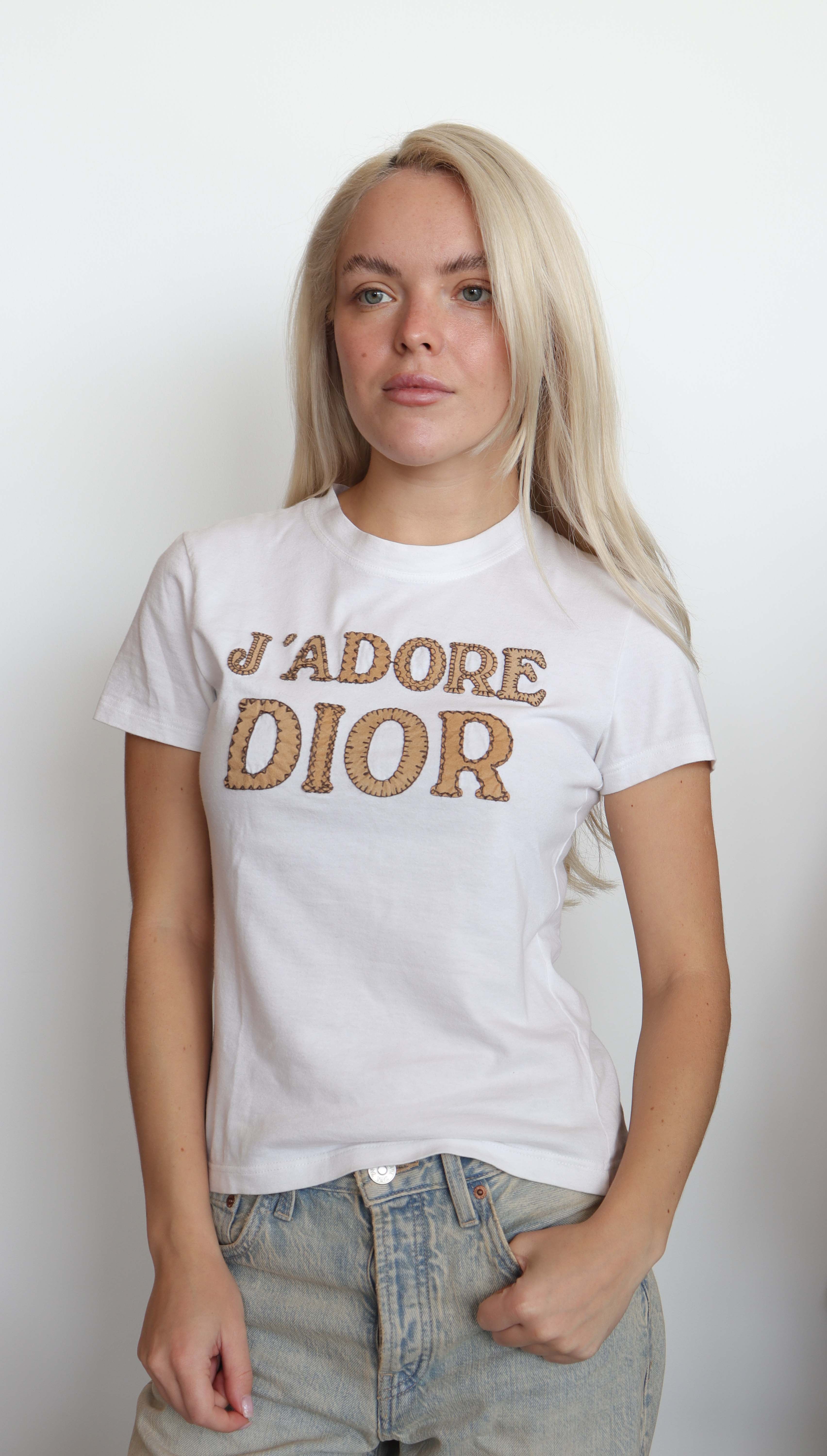 Dior J'adore Tshirt White Beige DXBS1893